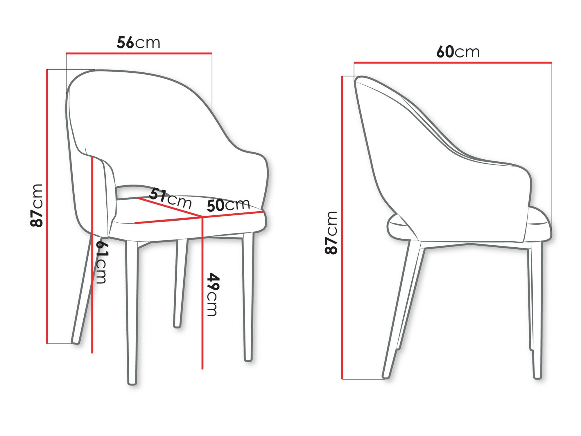 Stoel Jackson 116 (Zwart + Magic Velvet 2240)