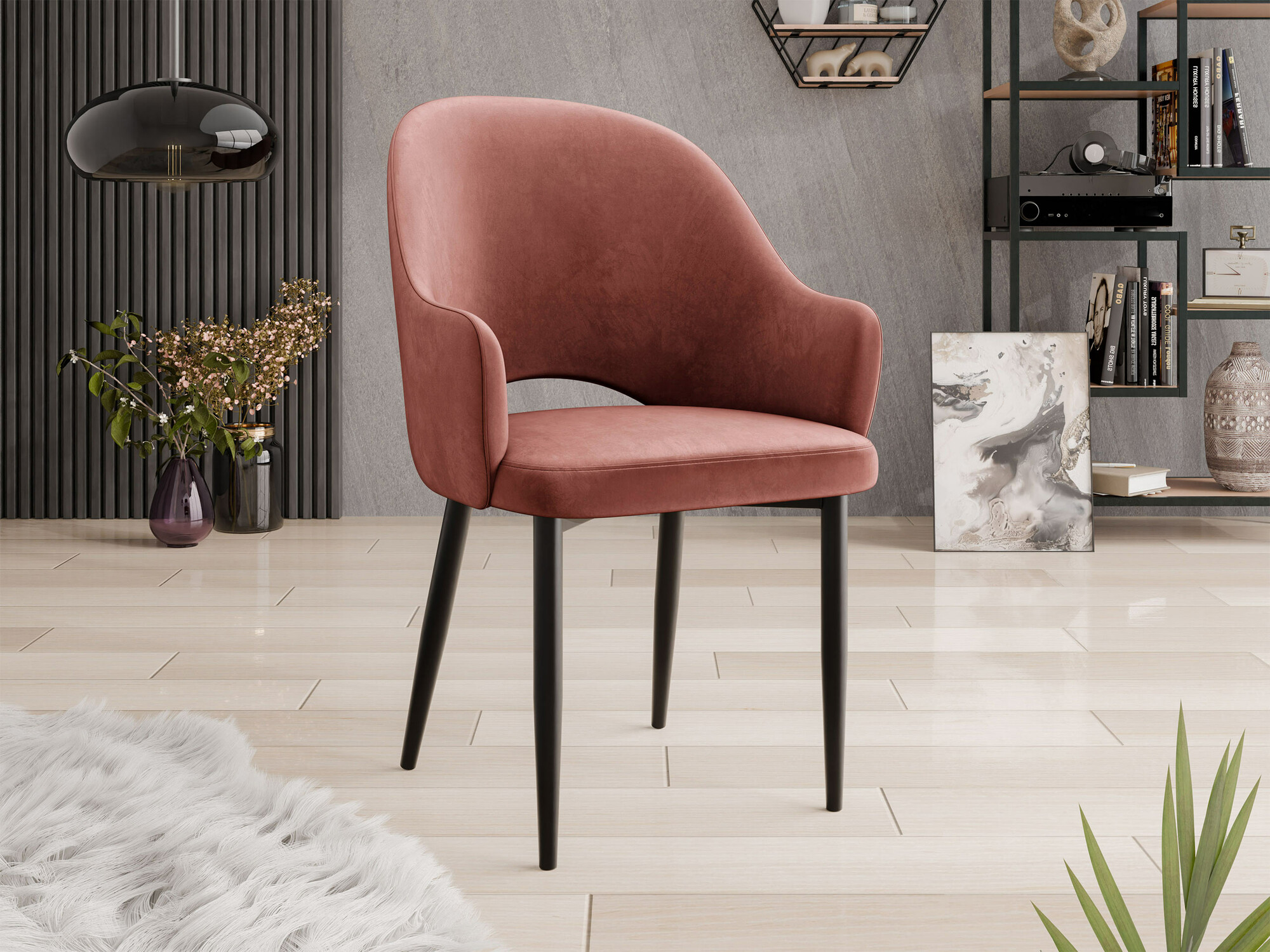 Stoel Jackson 116 (Zwart + Magic Velvet 2258)