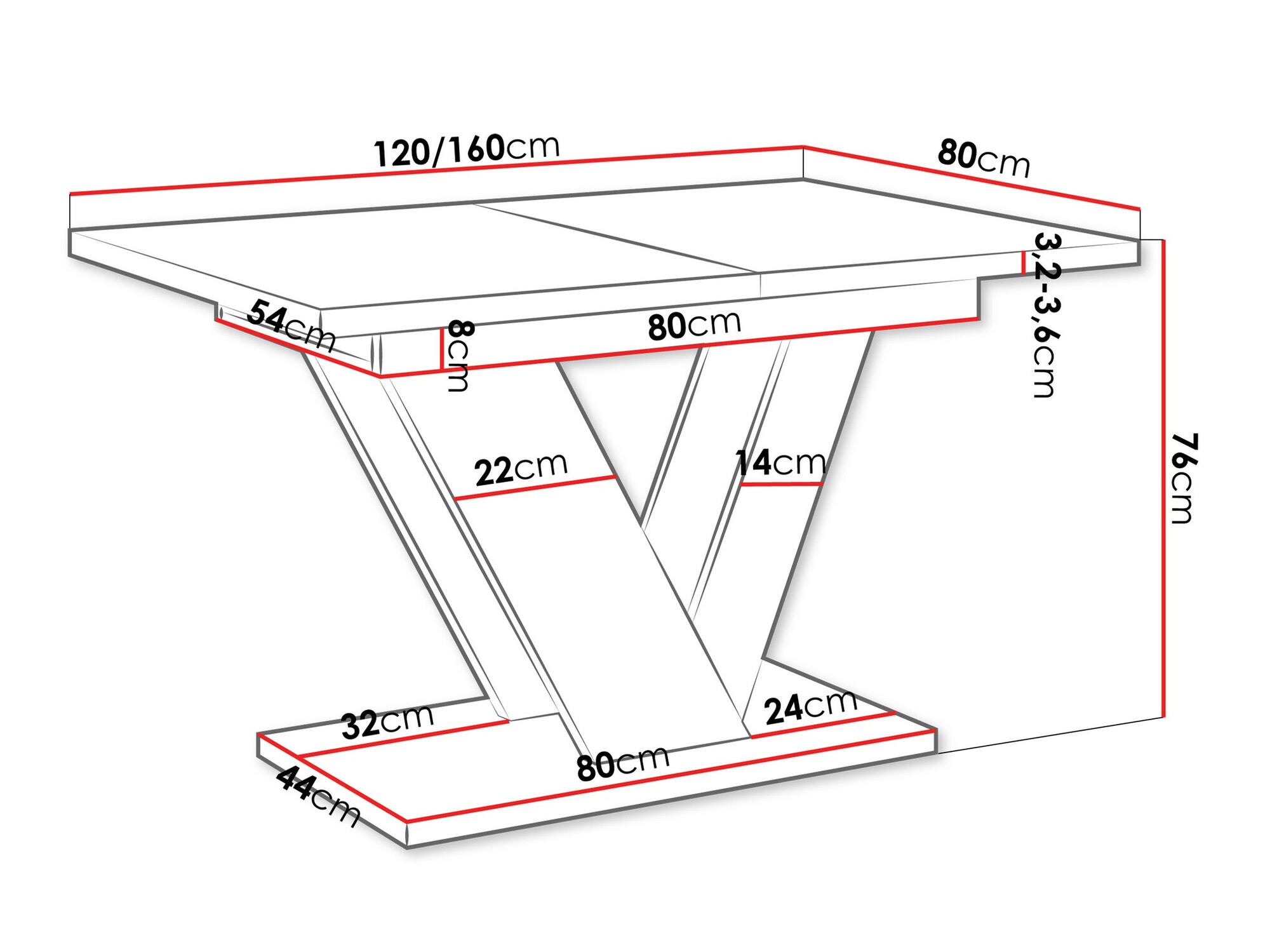 Tafel Goodyear 131 (Wit marmer)