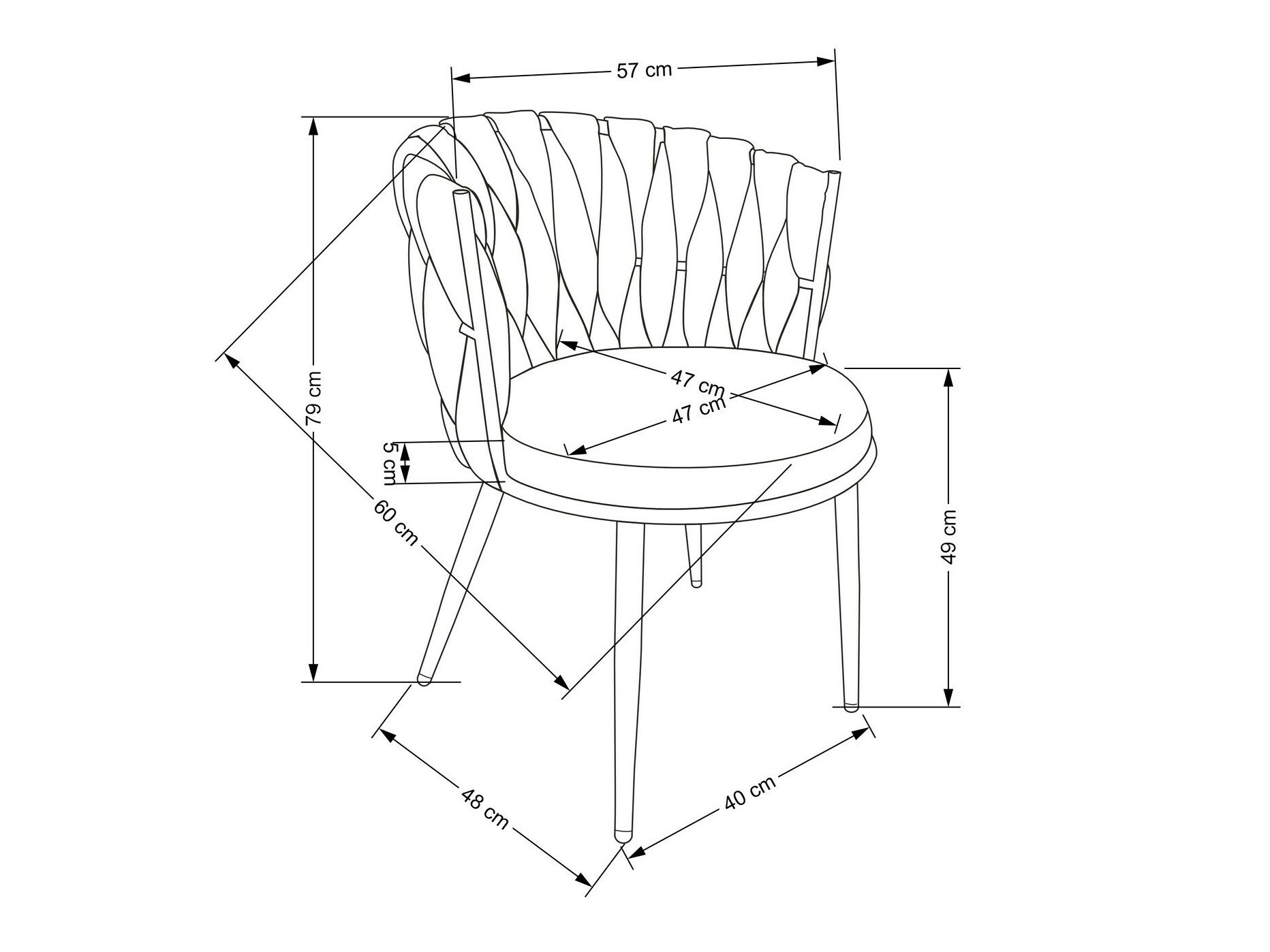 Stoel Houston 1508 (Grijs + Zwart)