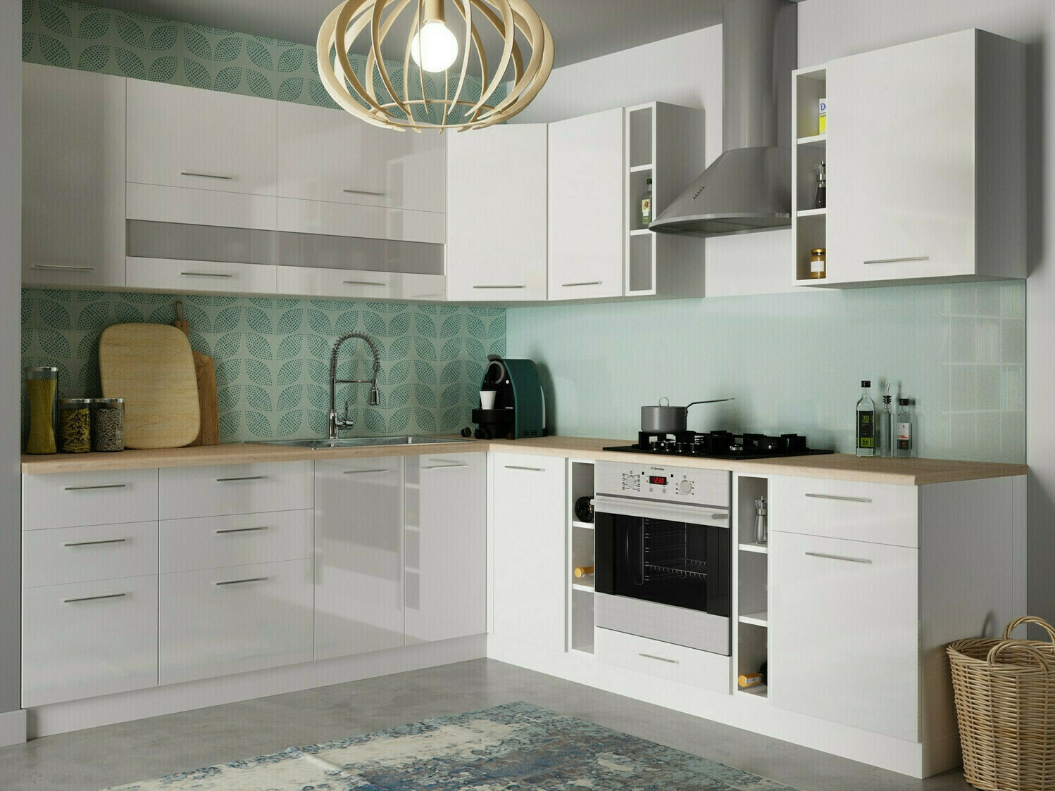 Modulaire wandkast Tiffa White 100