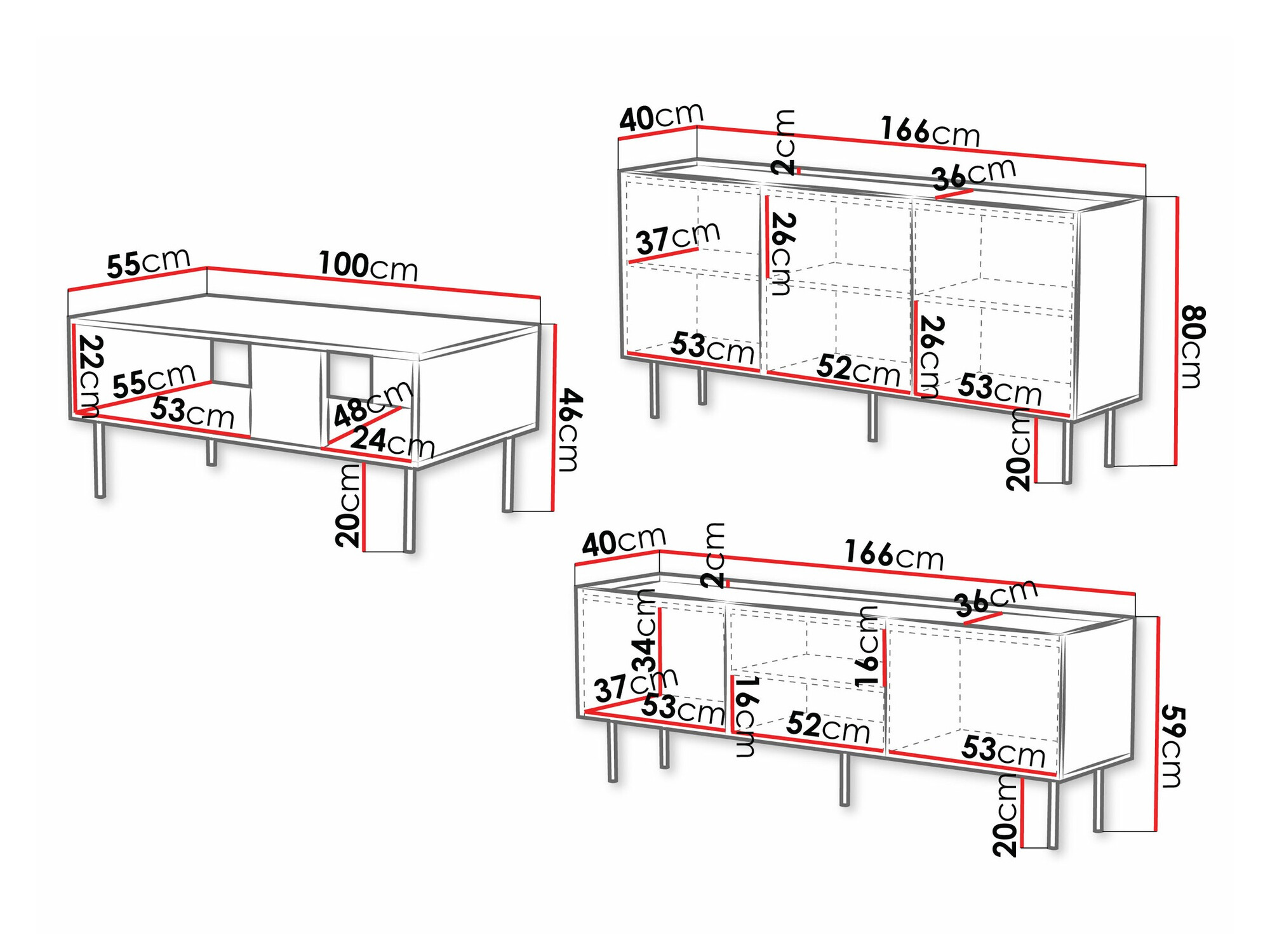 Woonkamerset Mortali 108 (Wit)