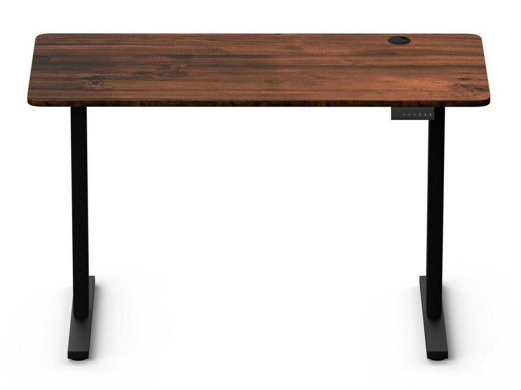 In hoogte verstelbaar bureau Lodi 103 (Donker hout + Zwart)