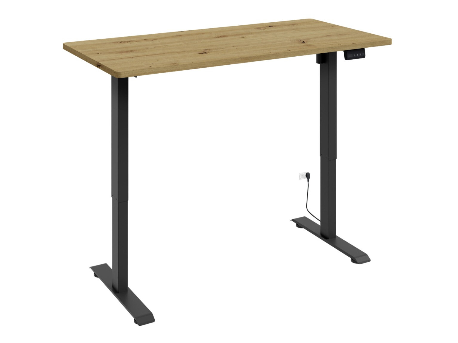 In hoogte verstelbaar bureau Buffalo 183 (Zwart)