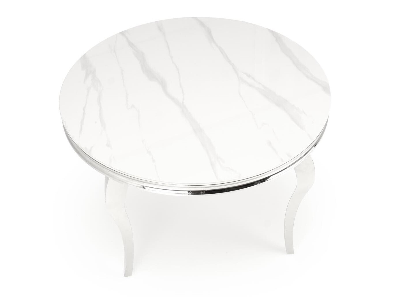 Tafel Houston 1813 (Wit marmer + Zilver)