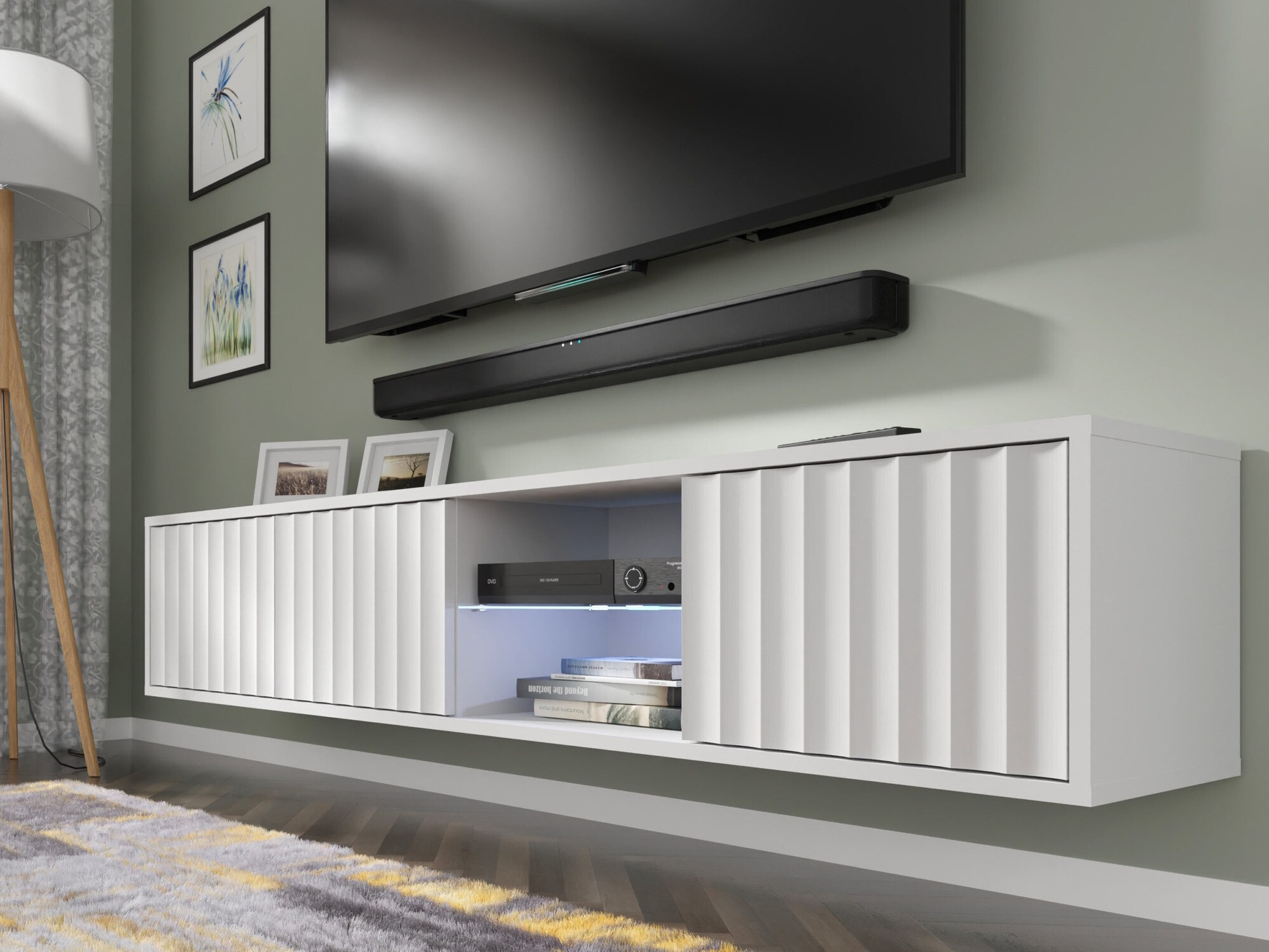 TV-meubel Buffalo 182 (Mat wit)