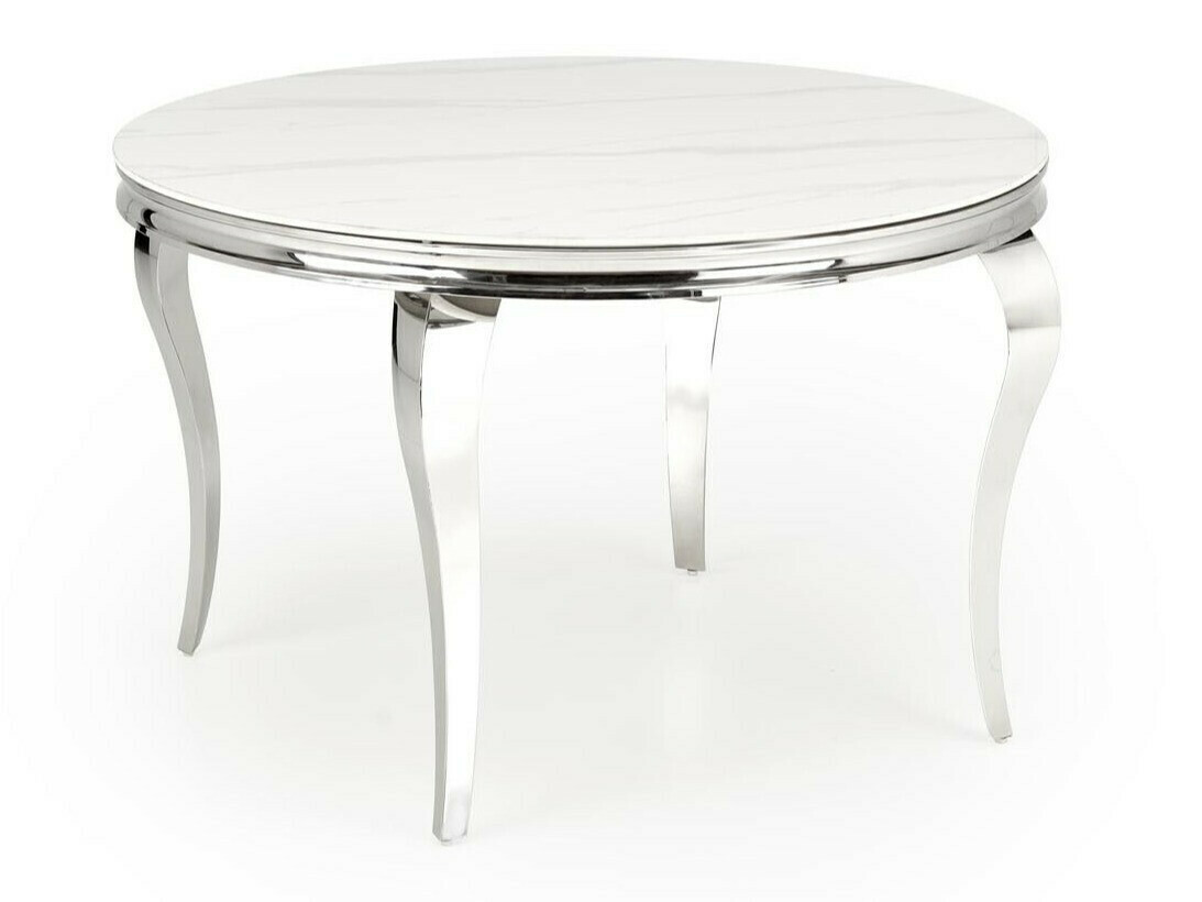 Eetkamerset Houston 1828 (Wit marmer + Grijs)