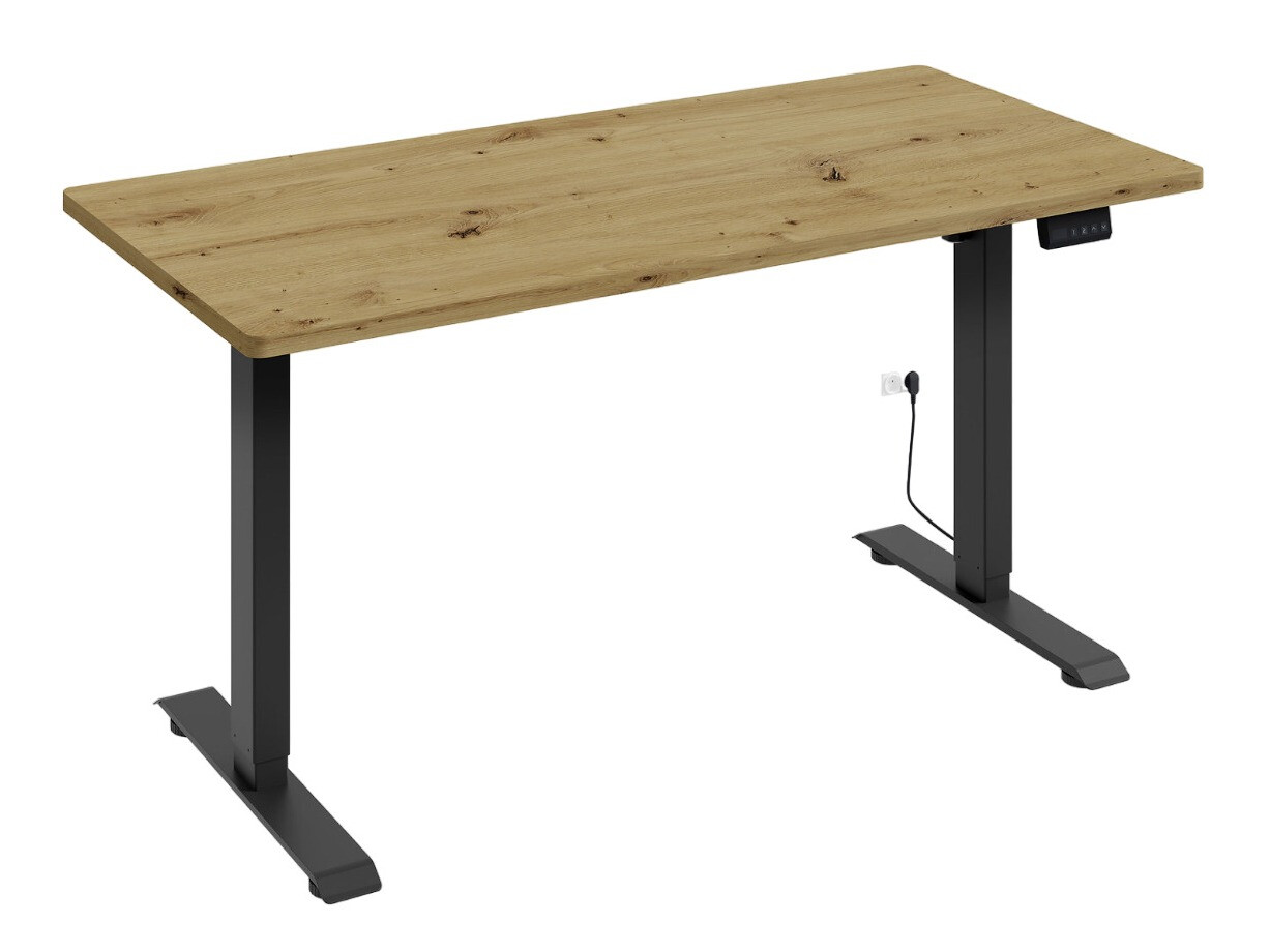 In hoogte verstelbaar bureau Buffalo 184 (Zwart)