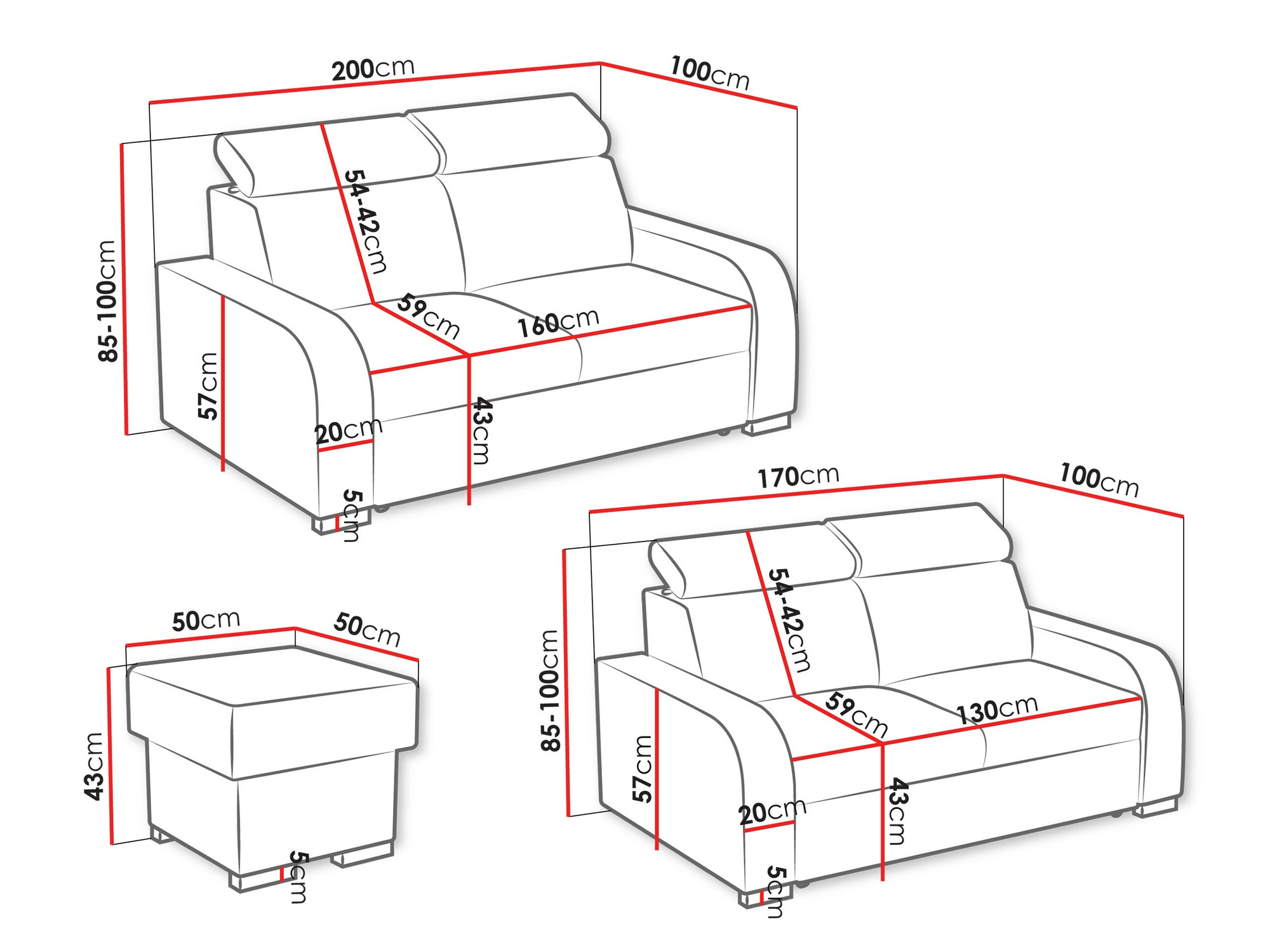 Gestoffeerde meubelset Etrcala 107 (Crown 11)