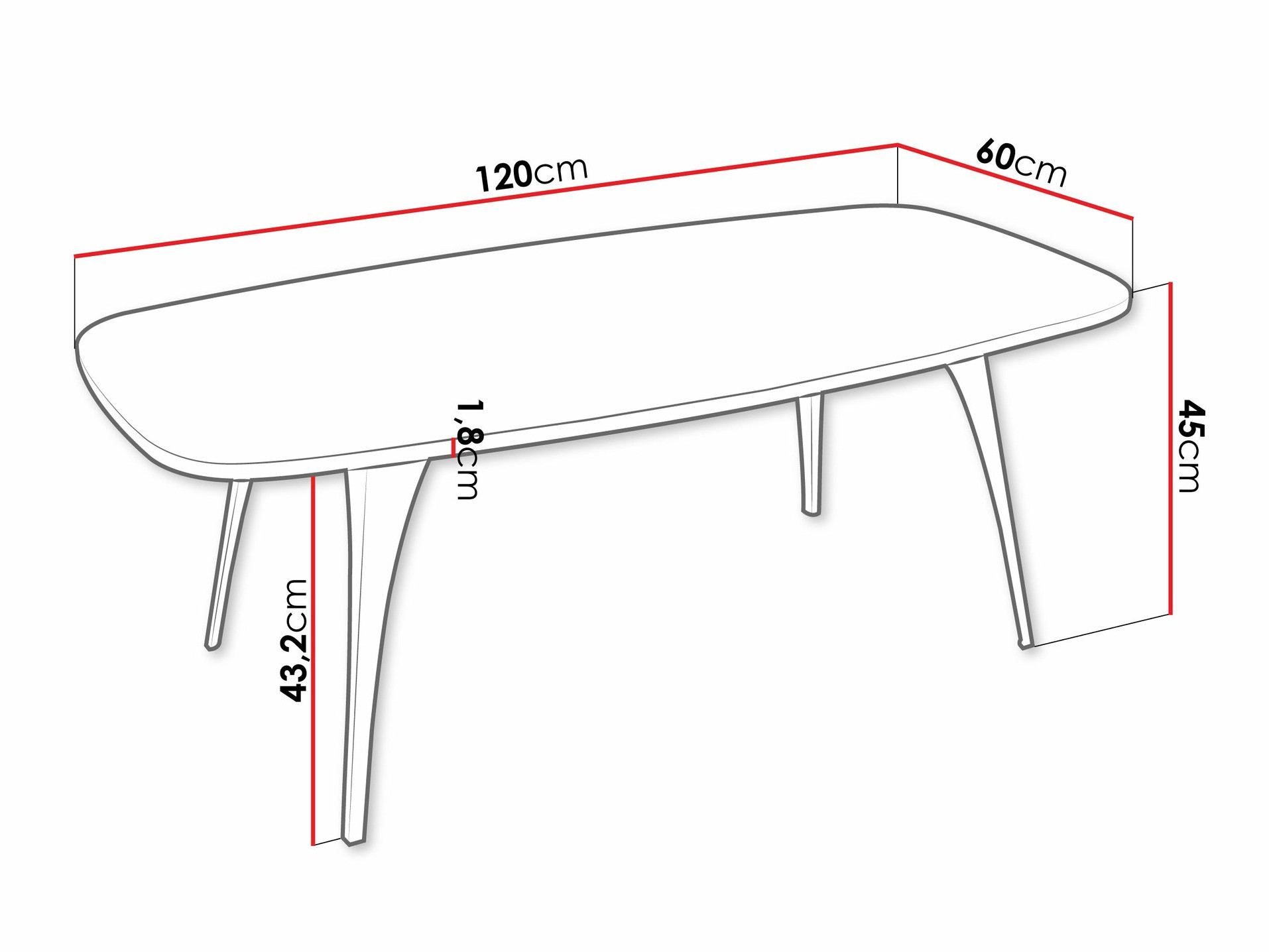 Salontafel Oswego 125 (Ambachtelijke gouden eik)