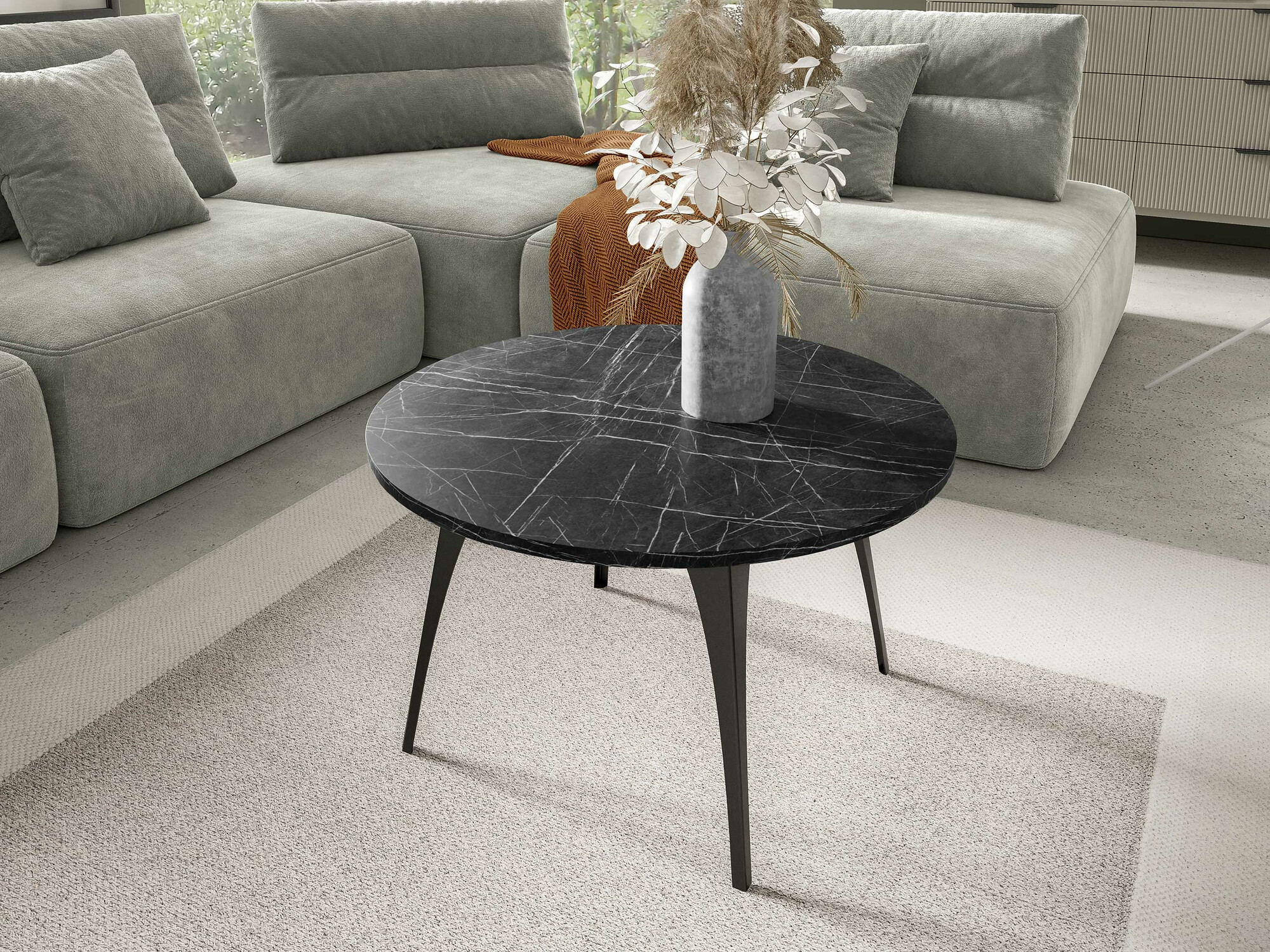 Salontafel Oswego 126 (Zwart marmer)