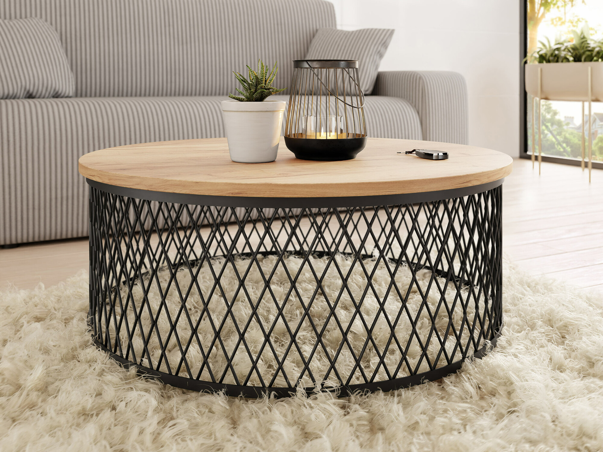 Salontafel Oswego 128 (Ambachtelijke gouden eik)