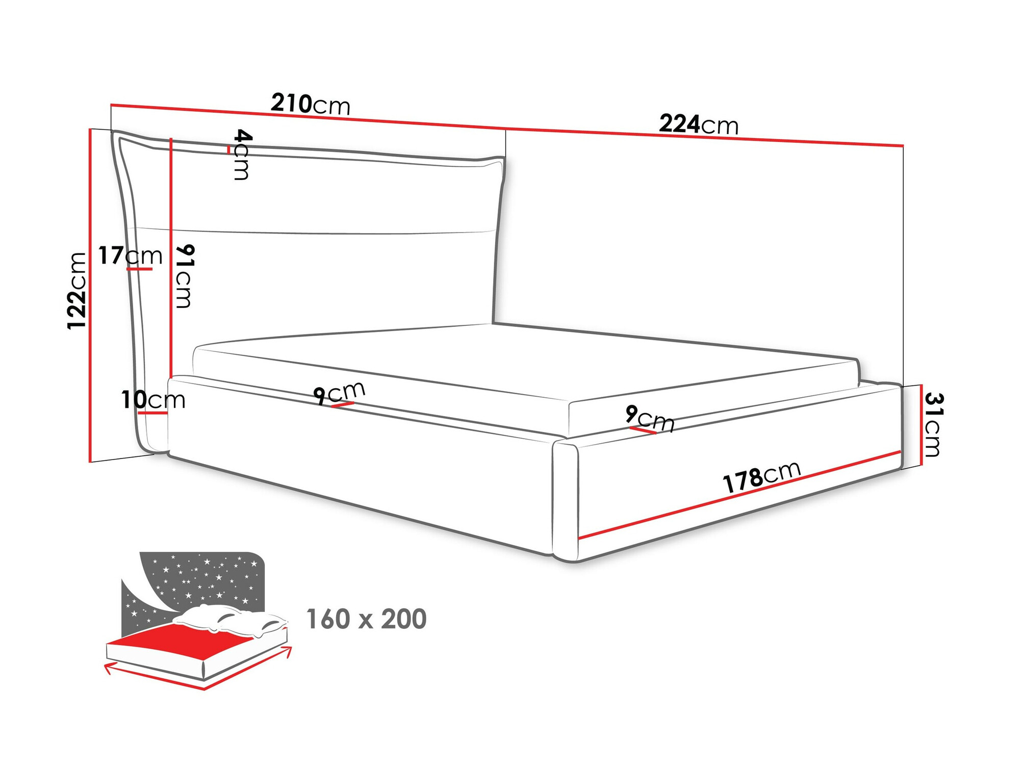 Bed Comfivo 400 (Paros 5)