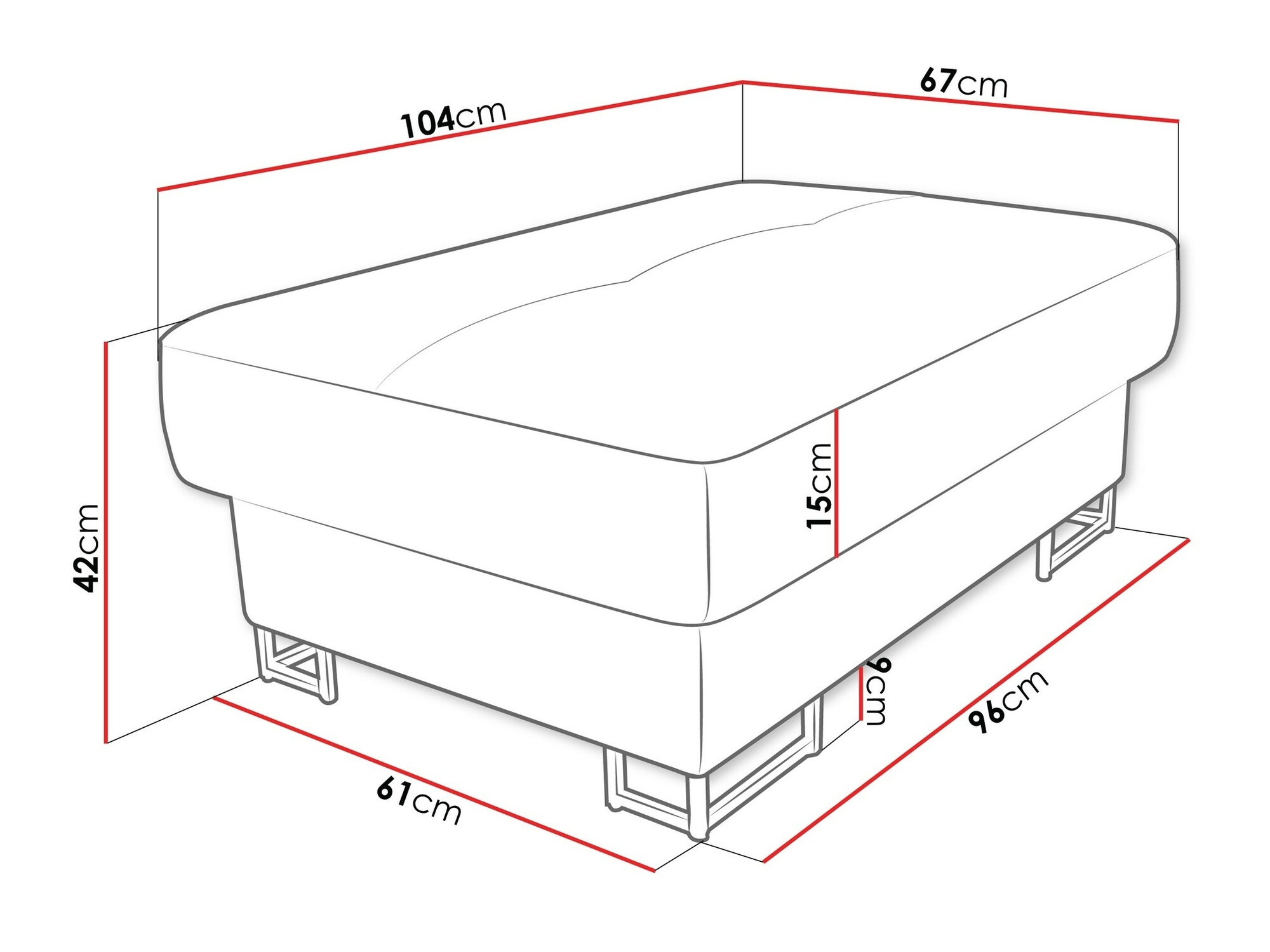 Gestoffeerde hocker Comfivo 238 (Magic Velvet 2234)