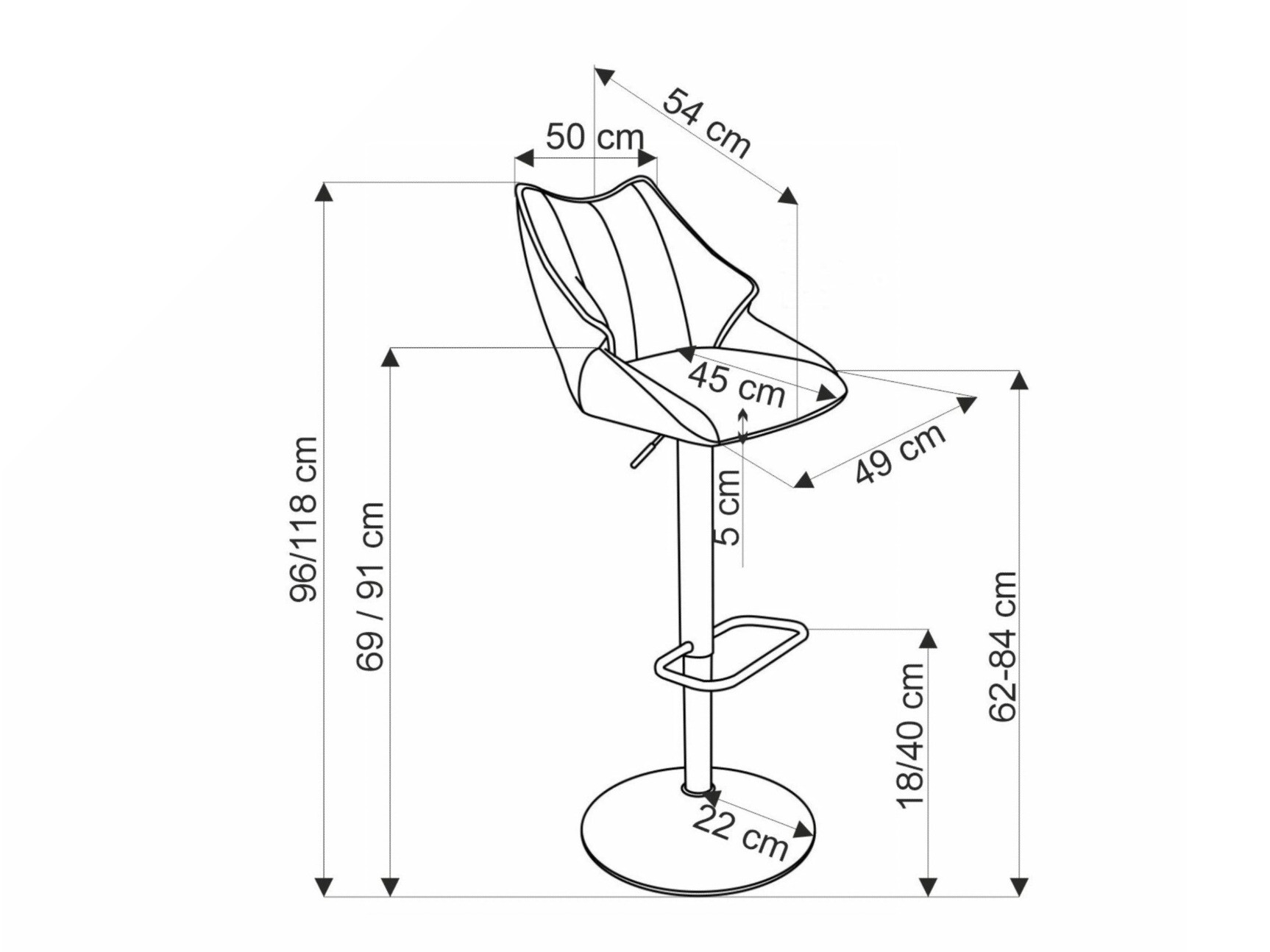 Barkruk Houston 1843 (Beige)