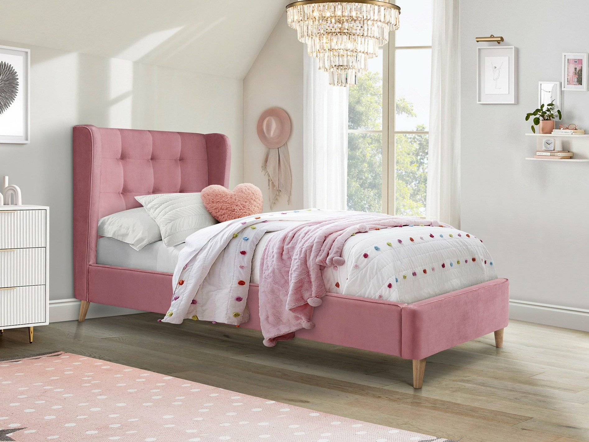 Bed Houston 1840 (Roze)
