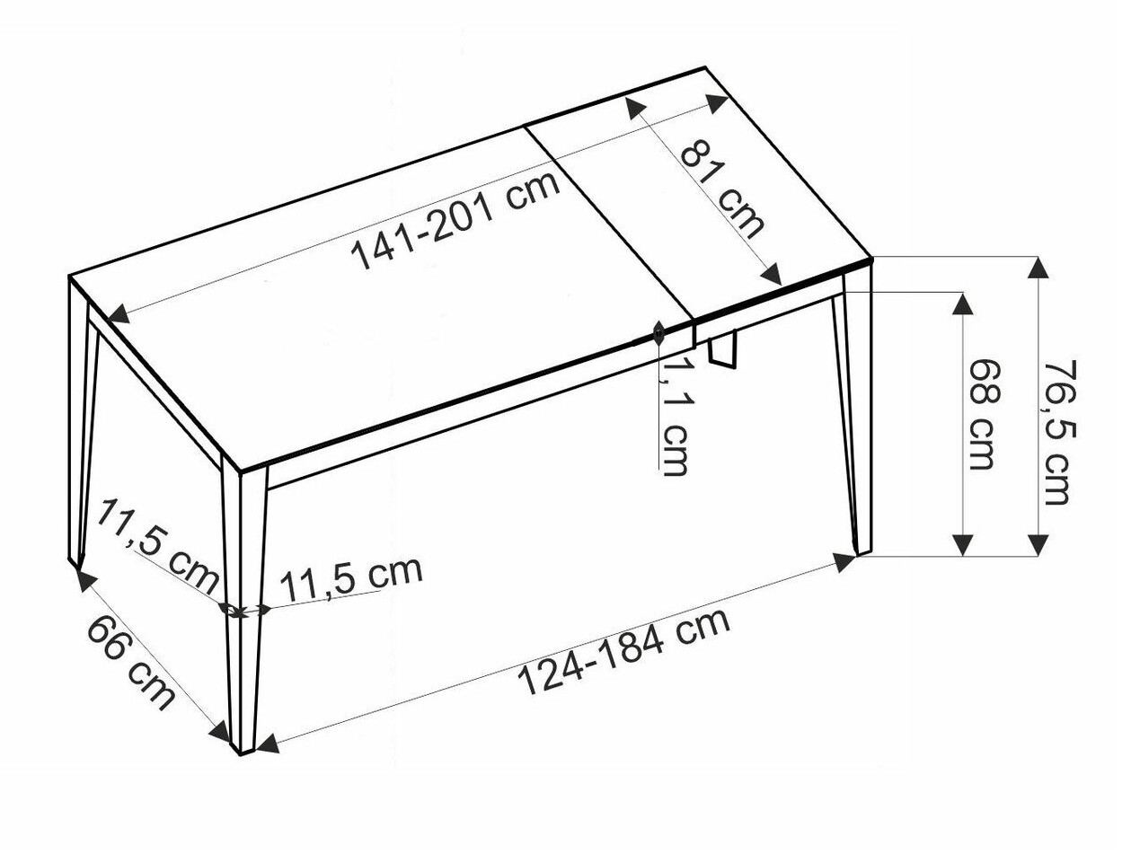 Tafel Houston 2157 (Grijs marmer)