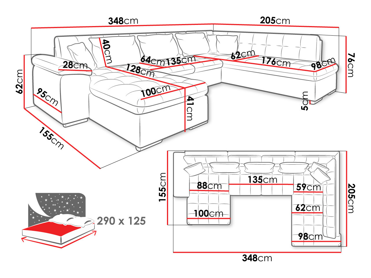 Hoekbank Comfivo 128 (Rechts)