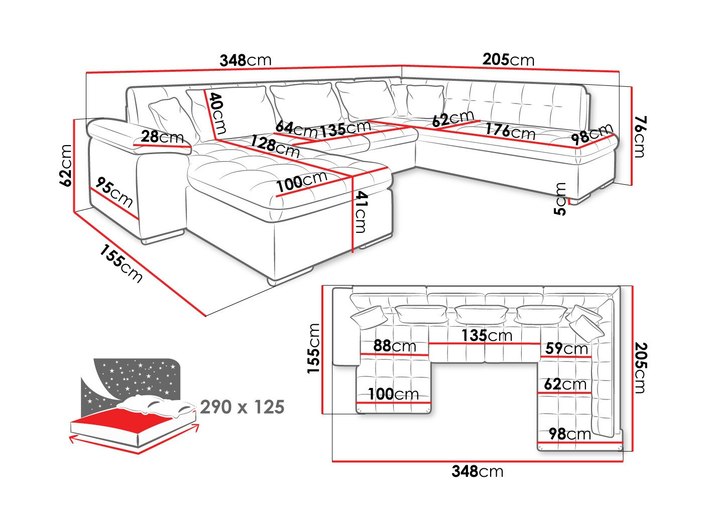 Hoekbank Comfivo 128 (Rechts)