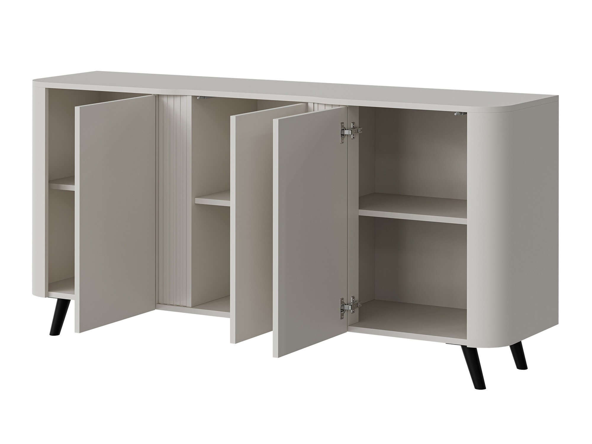 Dressoir Charlotte 201 (Zwart + Notenhout)