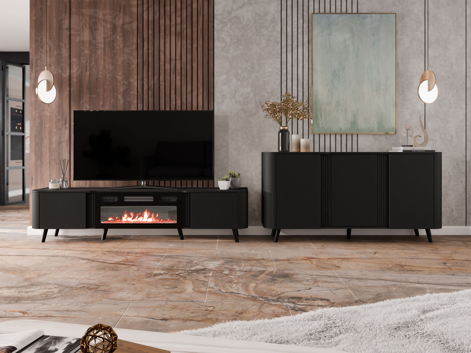 Dressoir Charlotte 201 (Zwart)