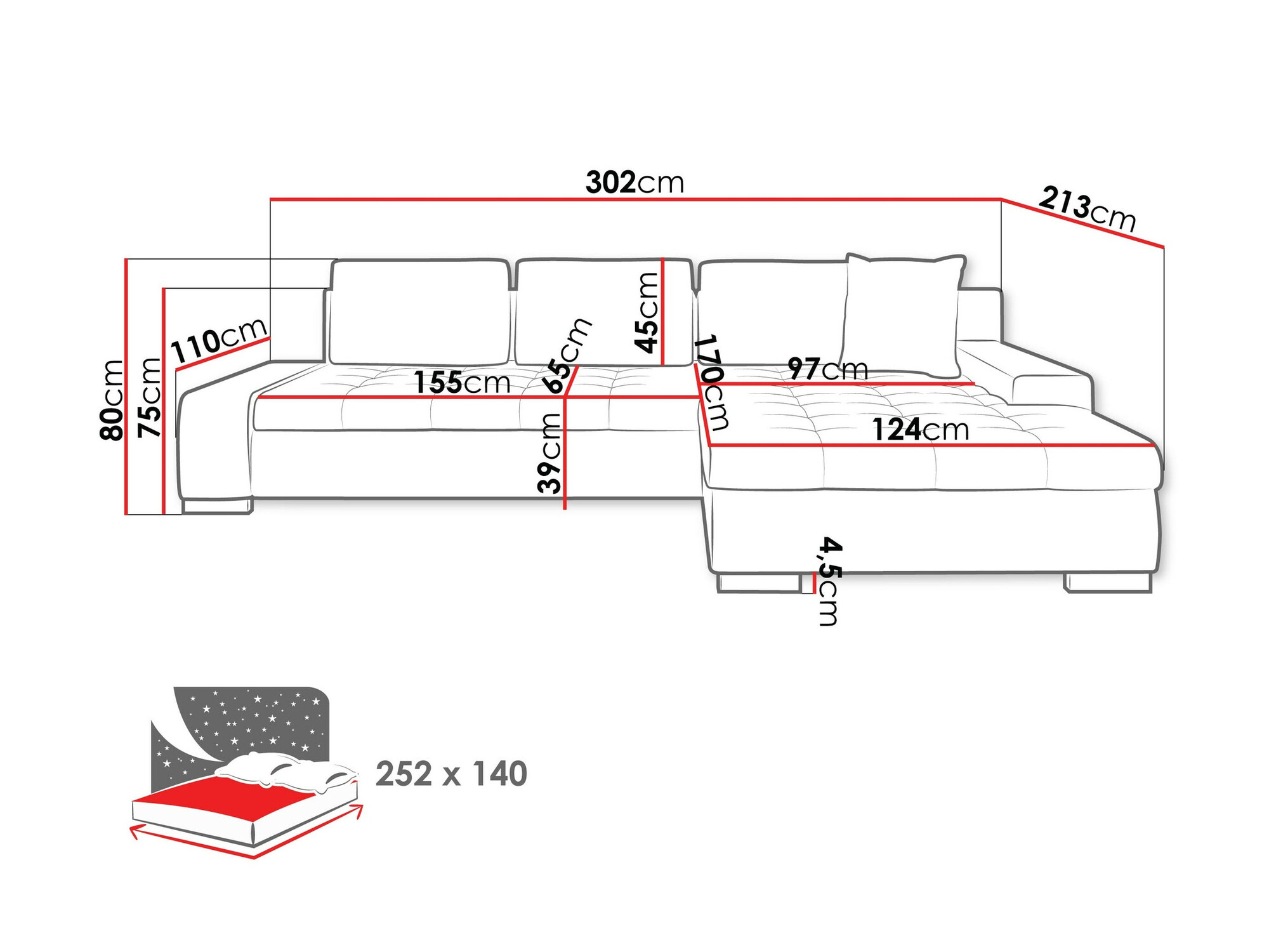 Hoekbank Comfivo 147 (Rico 12)