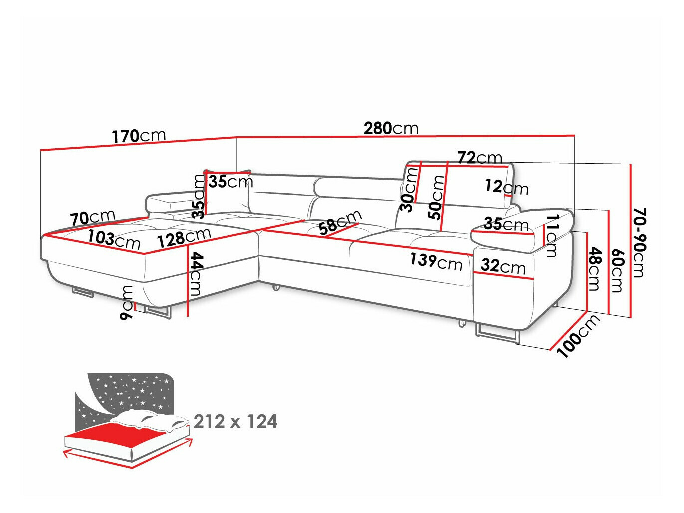 Hoekbank Comfivo Eliferu 102 (Flow 06)