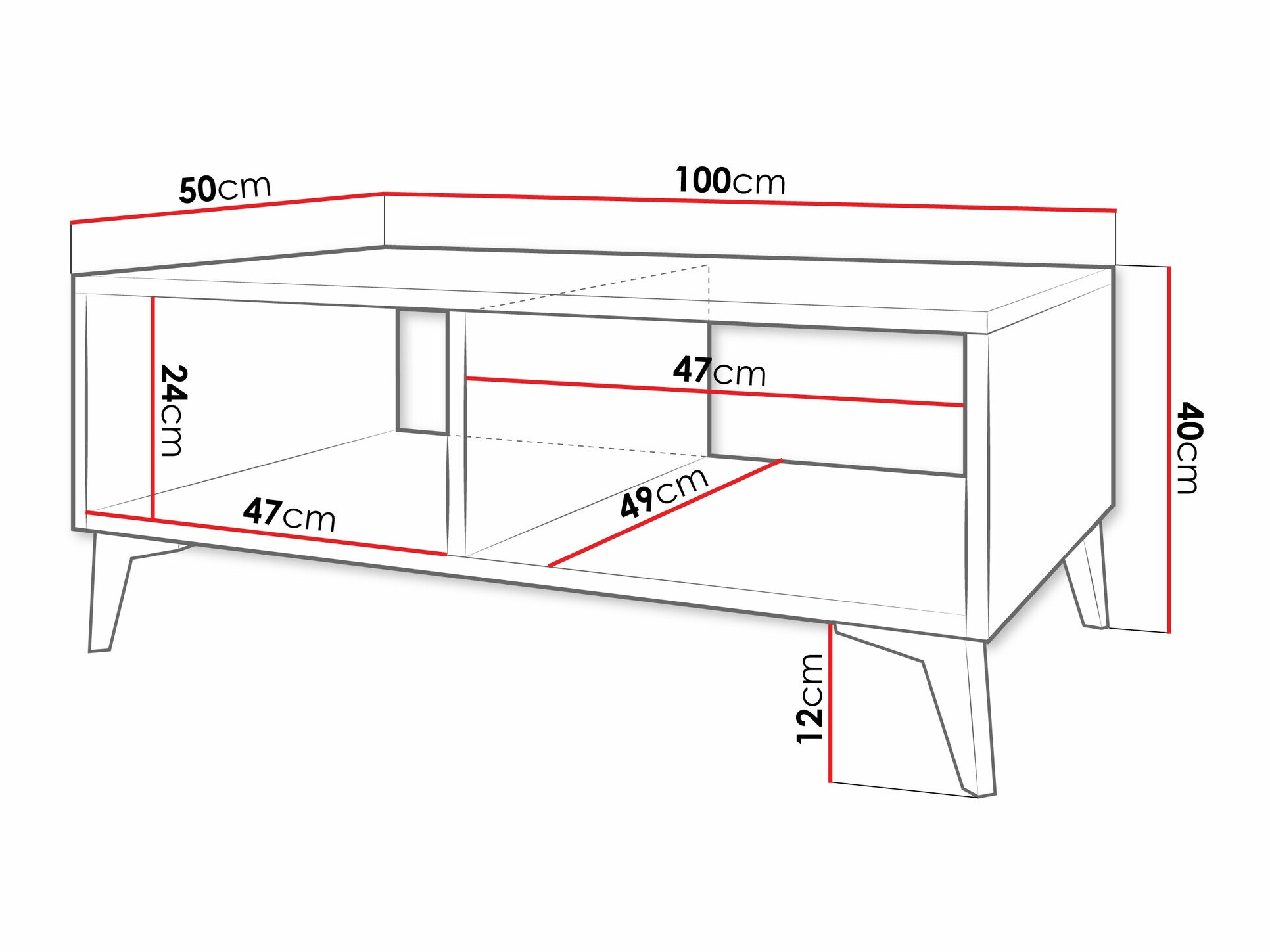 Salontafel Comfivo Virfera 104 (Wit)