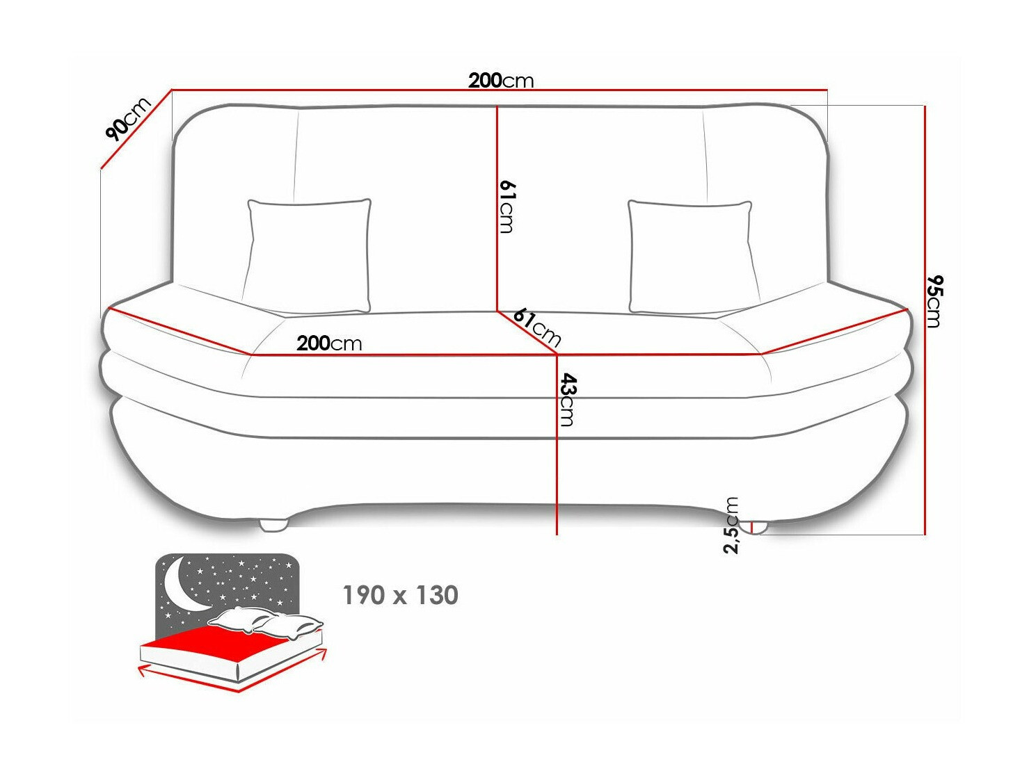 Slaapbank Comfivo 234 (Rico 12)