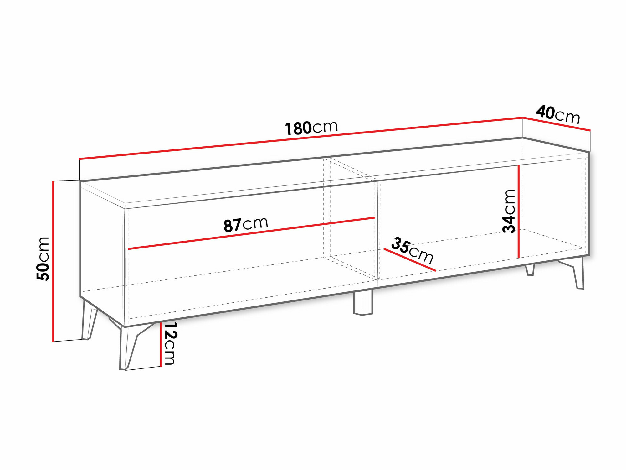 TV-meubel Comfivo Virfera 103 (Wit + Glanzend wit)
