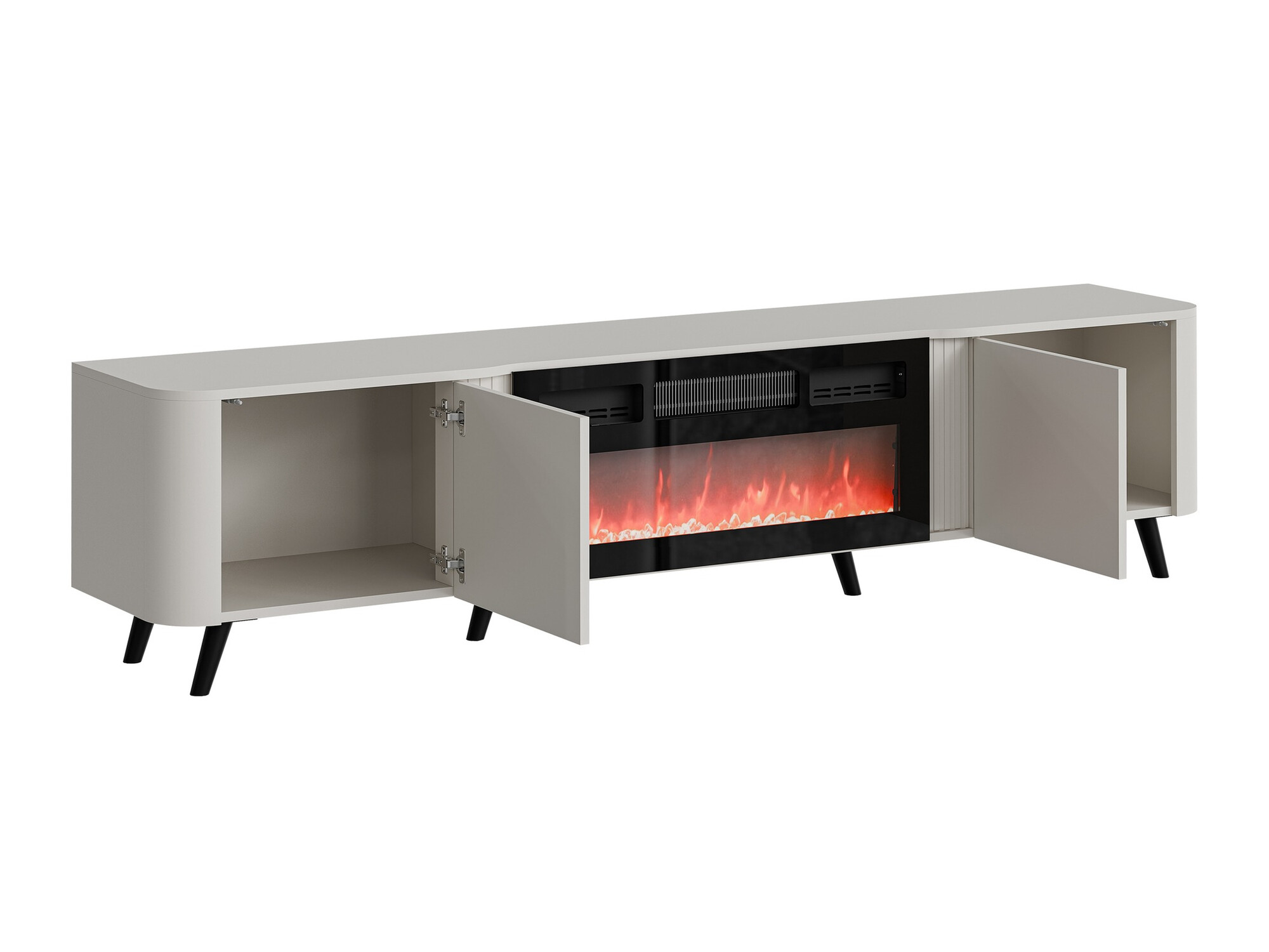 Woonkamerset Charlotte 204 (Zwart + Zwart marmer)