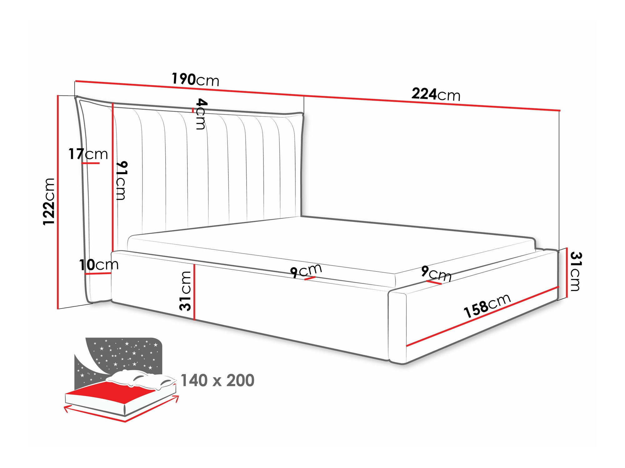 Bed Comfivo 382 (Paros 2)