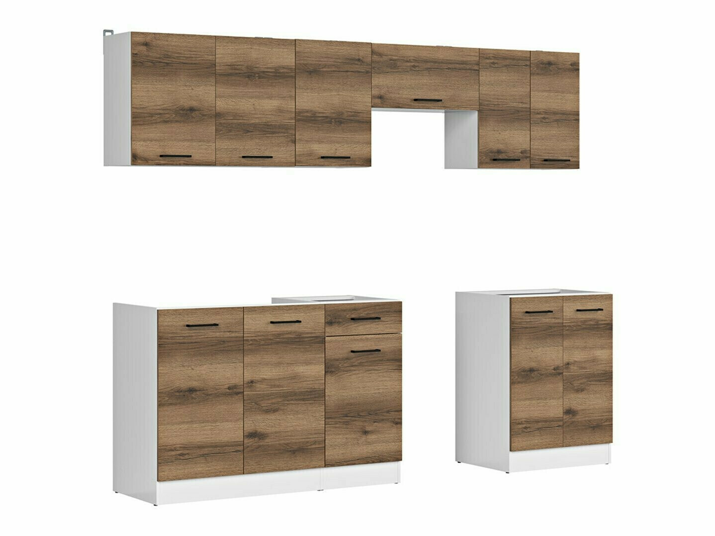 Keukenset Boston 498 (Donker delano-eik)