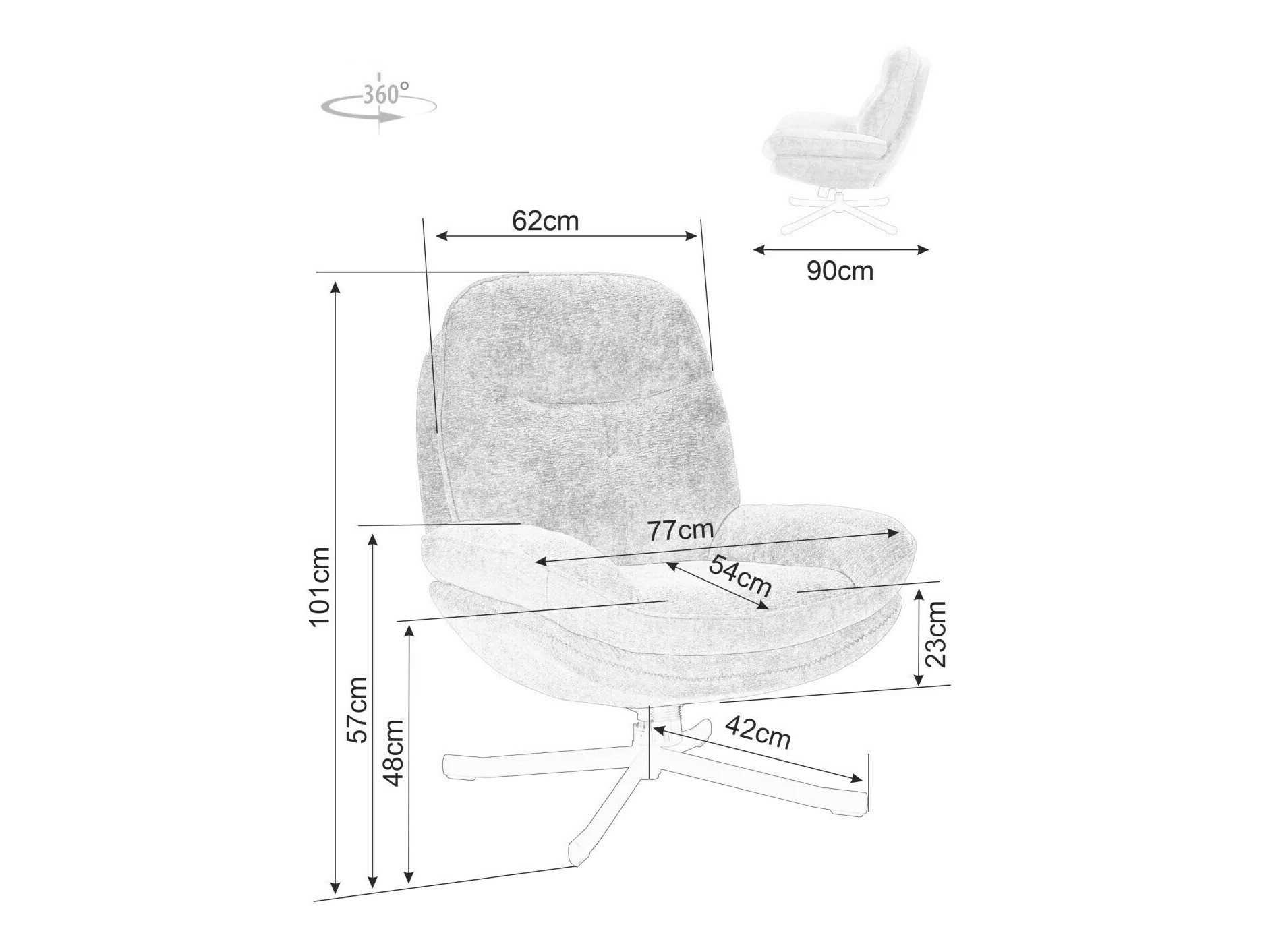 Fauteuil Detroit 507 (Beige)