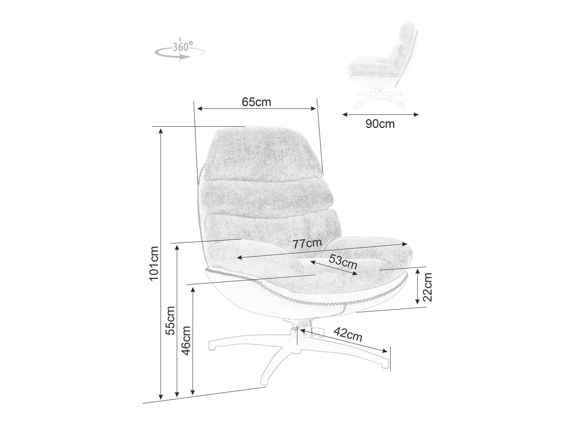 Fauteuil Detroit 509 (Beige)