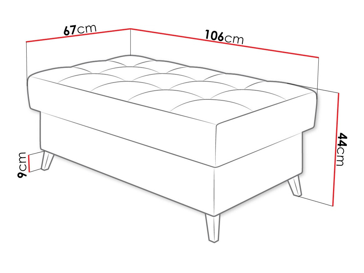 Gestoffeerde hocker Comfivo 236 (Wave 09)