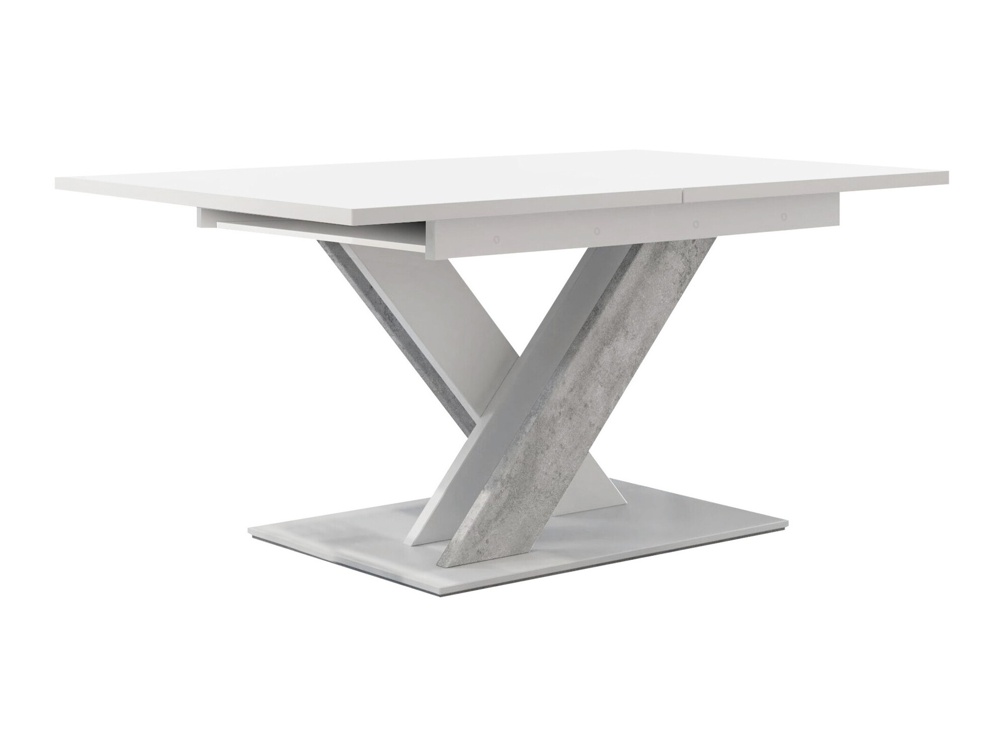 Tafel Decium (Wit + Beton)