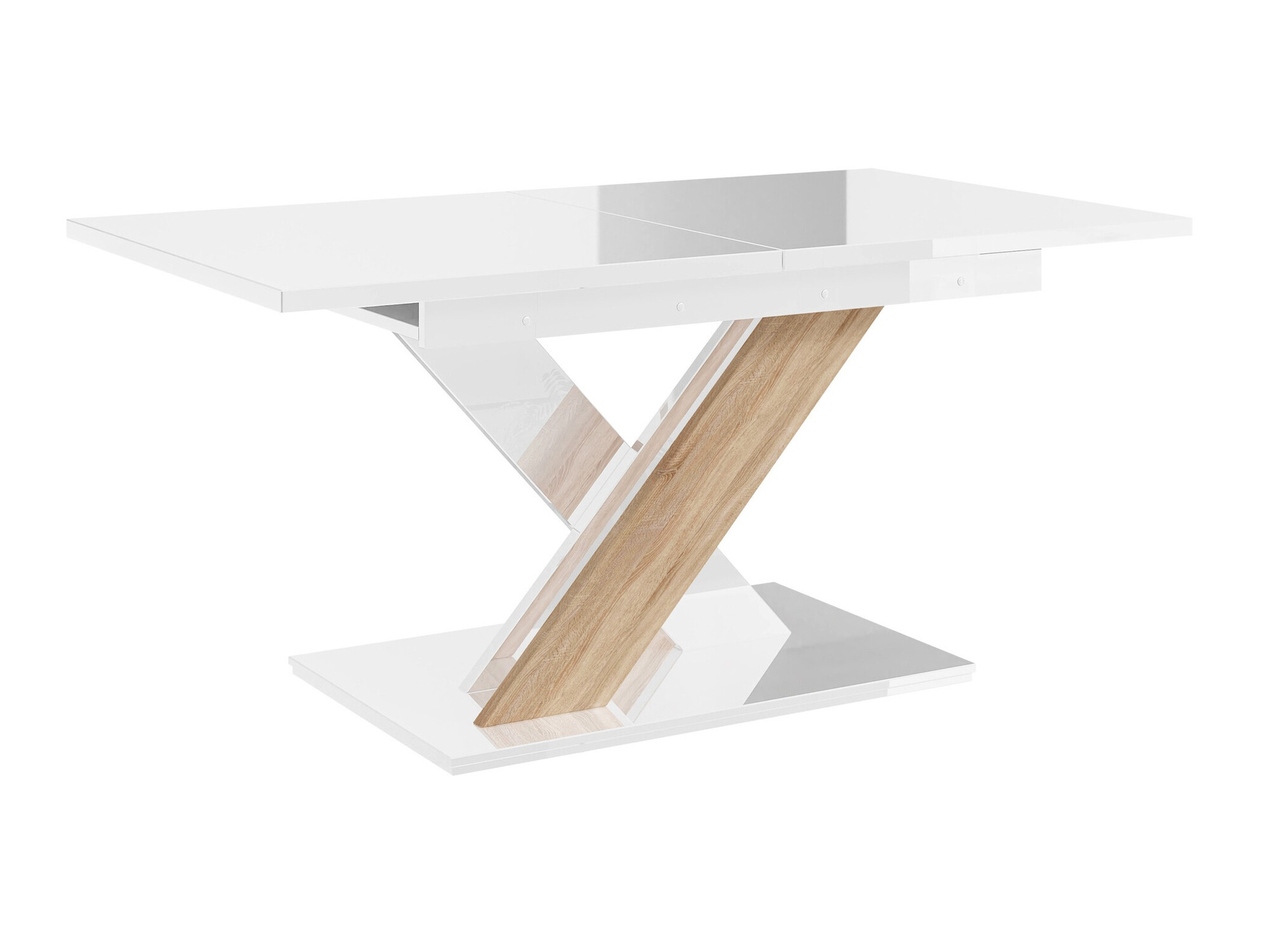 Tafel Goodyear 103 (Glanzend wit + Sonoma eik)