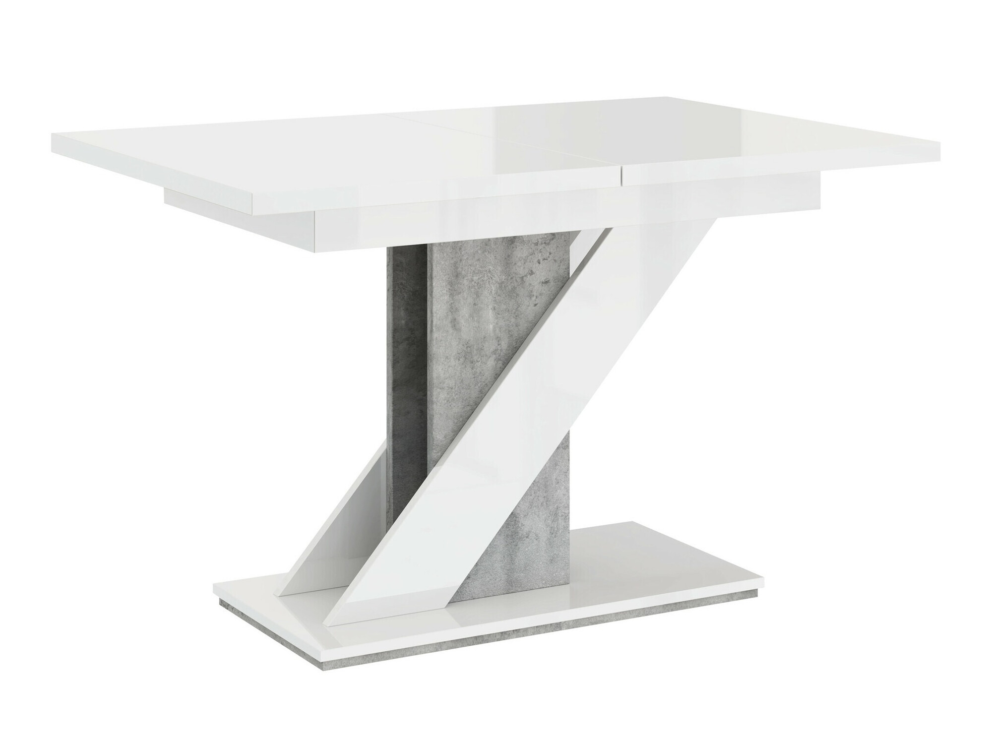 Tafel Goodyear 105 (Glanzend wit + Beton)