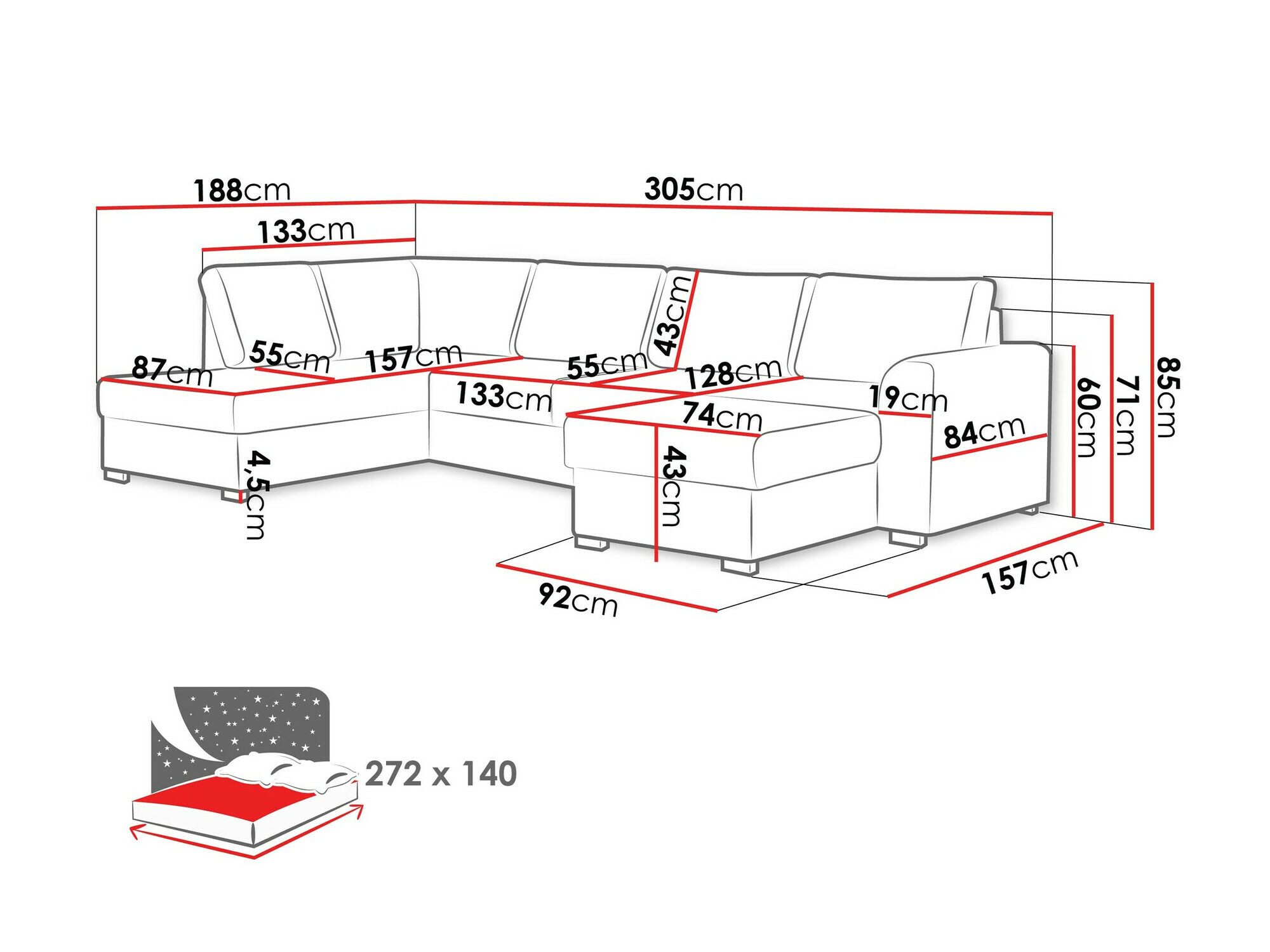 Hoekbank Comfivo 261 (Sempre 6)