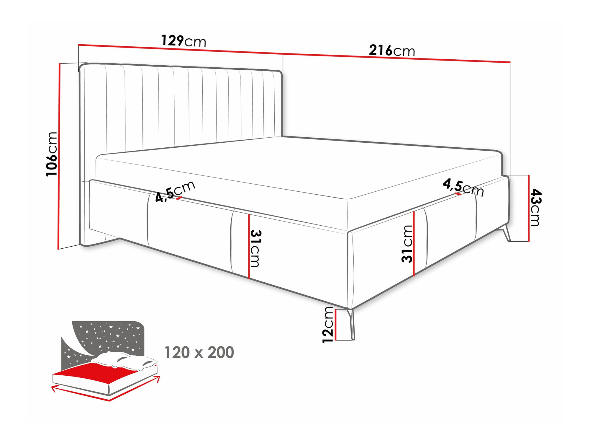 Bed ComfiDream 173 (Fresh 11)
