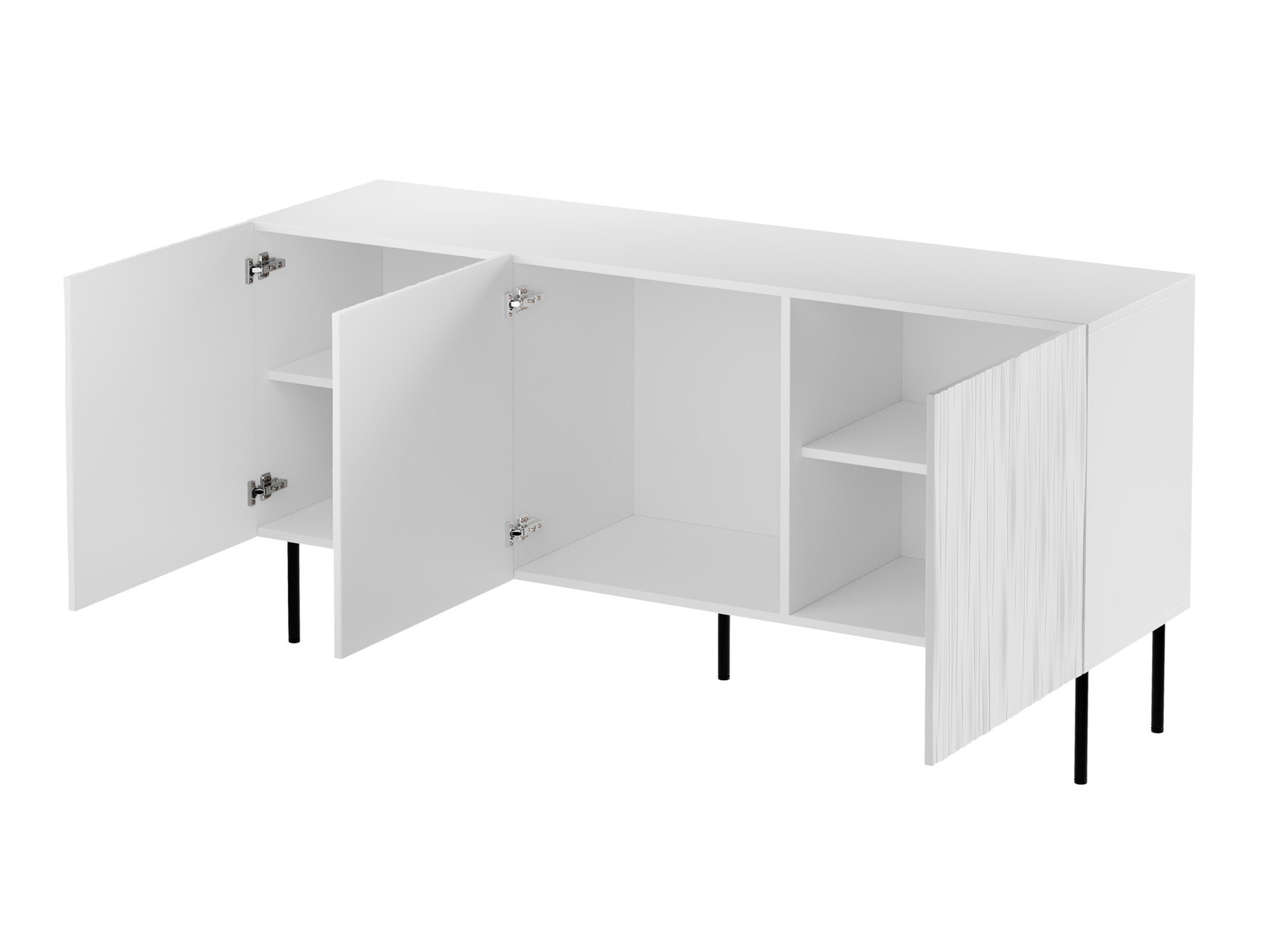 Dressoir Lorelbo 100 (Wotan eik + Zwart)