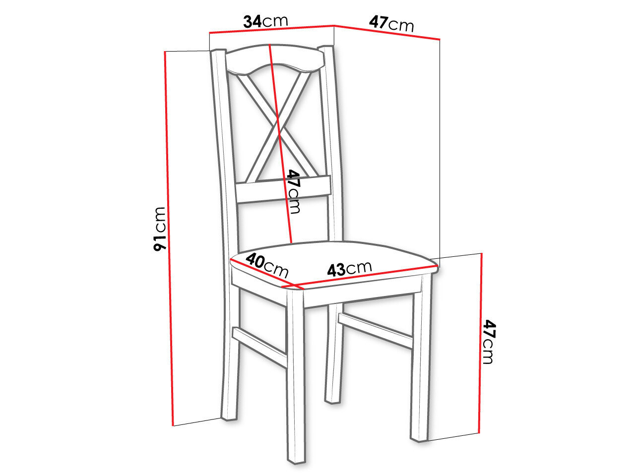 Stoel Victorville 174 (Wit)