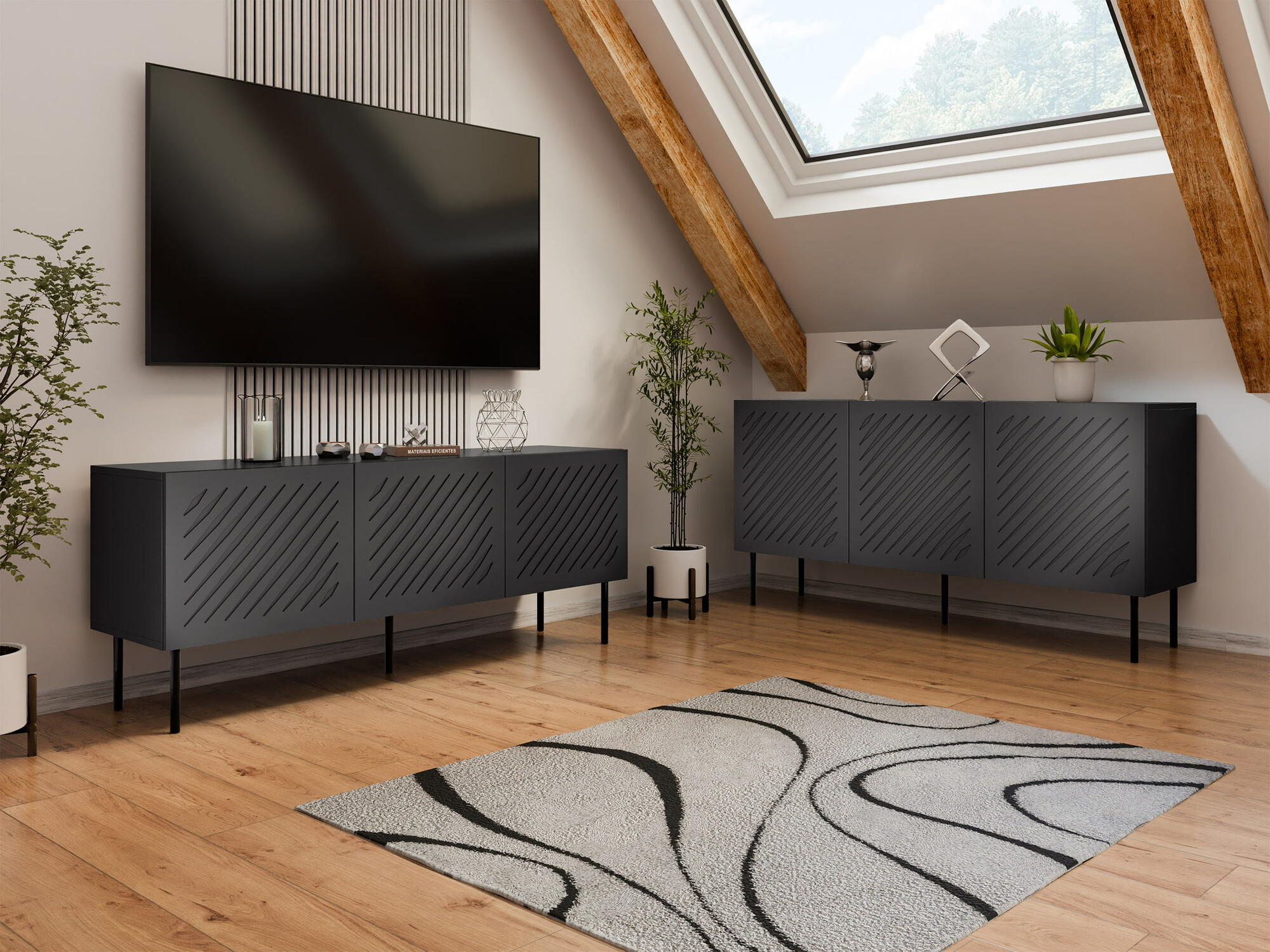 Dressoir Tolfelo 100 (Zwart)