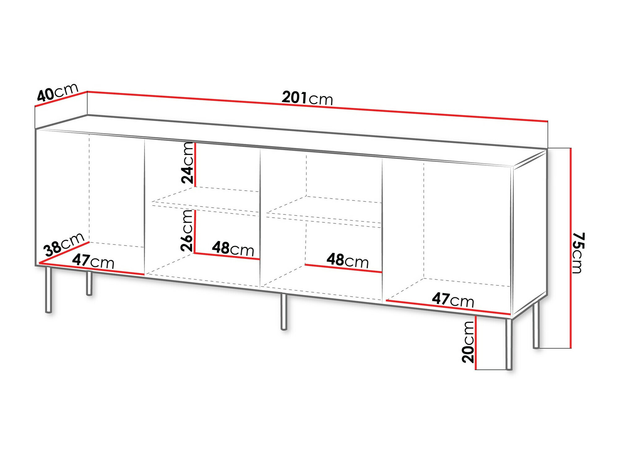 Dressoir Tolfelo 101 (Beige)