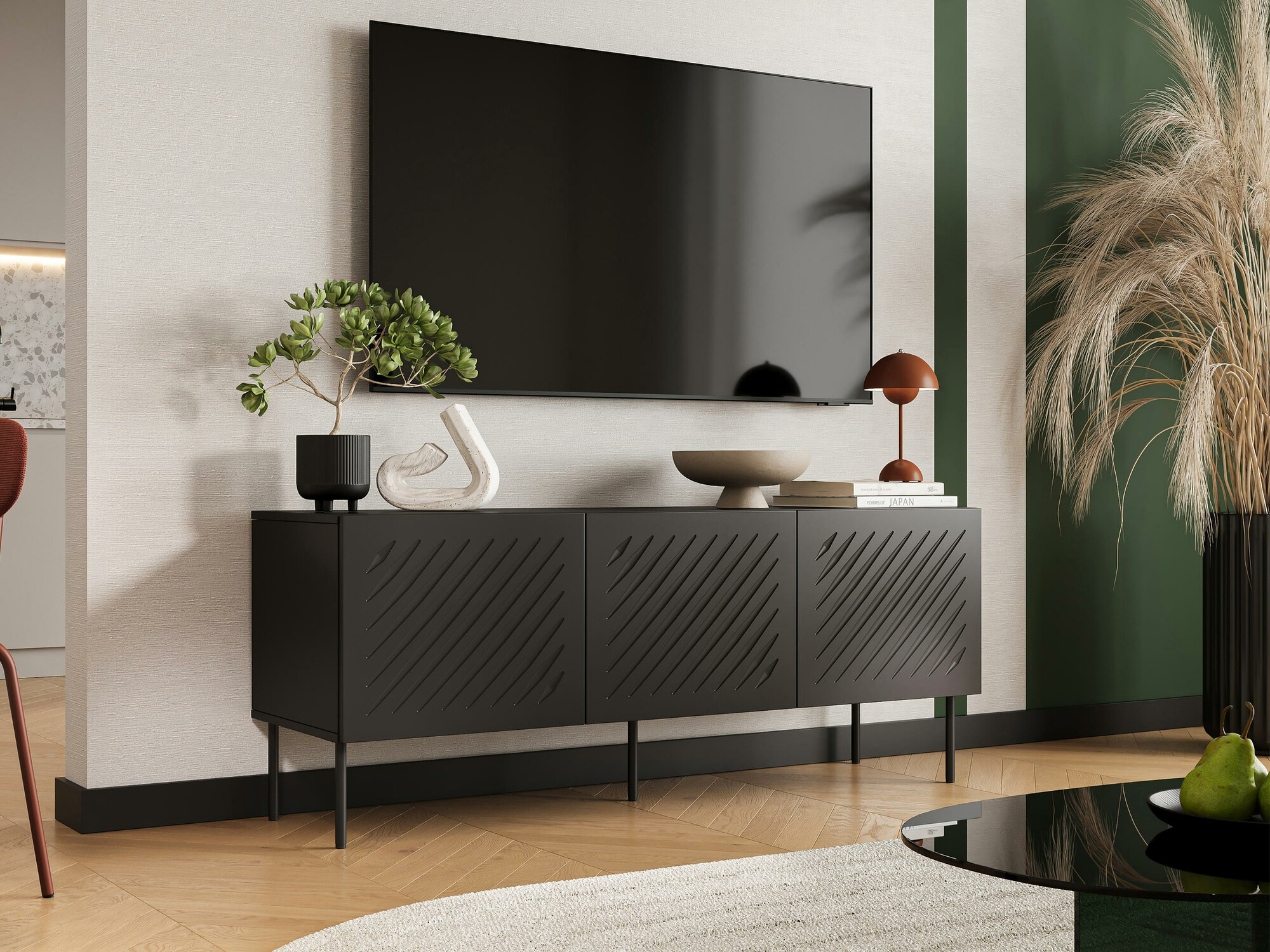 TV-meubel Tolfelo 102 (Zwart)