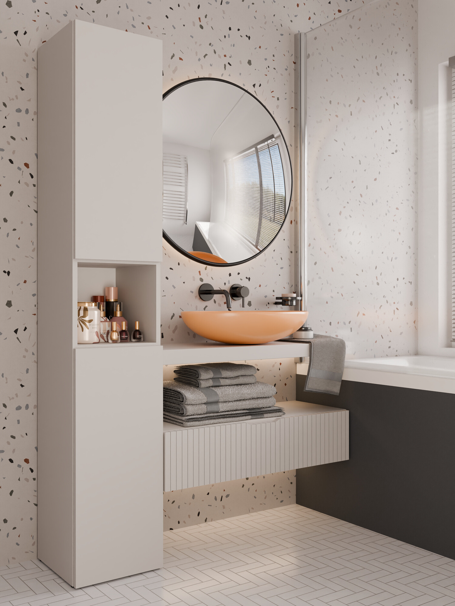 Staand badkamermeubel Nolmaru 104 (Kasjmier)