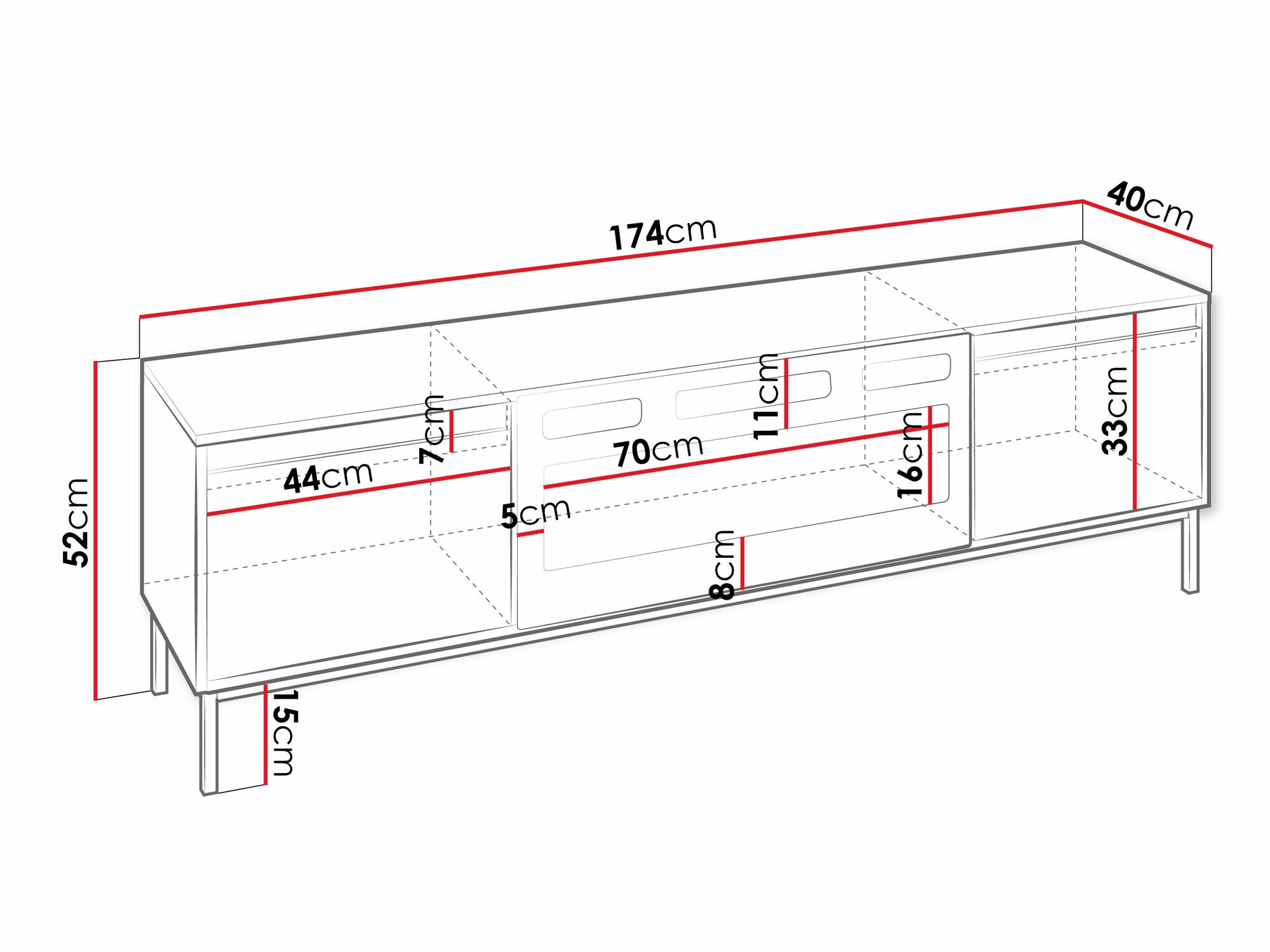 TV-meubel Comfivo Delruva 107 (Wit)