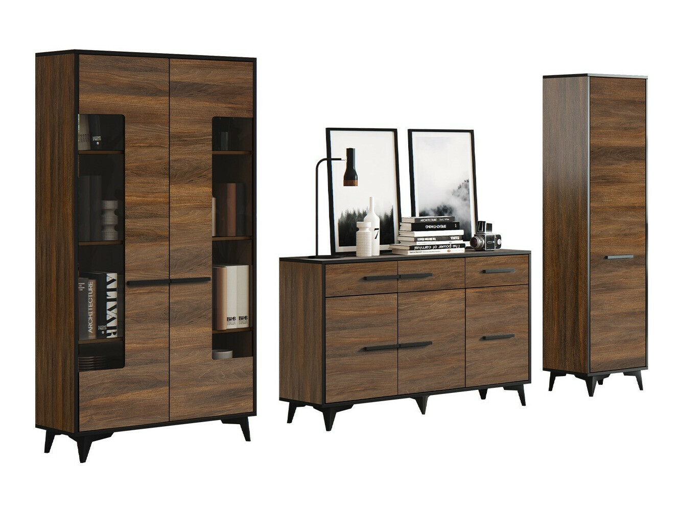 Woonkamerset Avimora 113 (Notenhout)