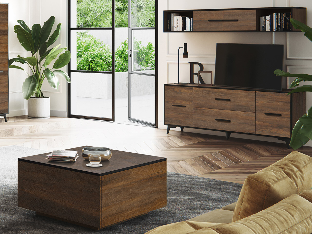 Woonkamerset Avimora 116 (Notenhout)